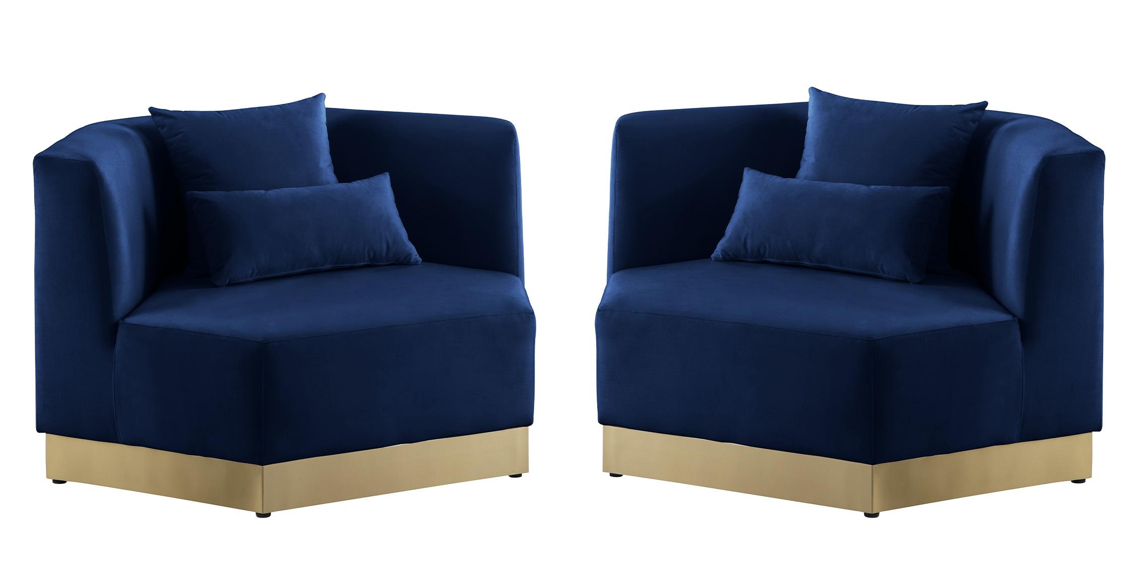 

    
Navy Velvet Chair Set 2Pcs MARQUIS 600Navy-C Meridian Contemporary Modern
