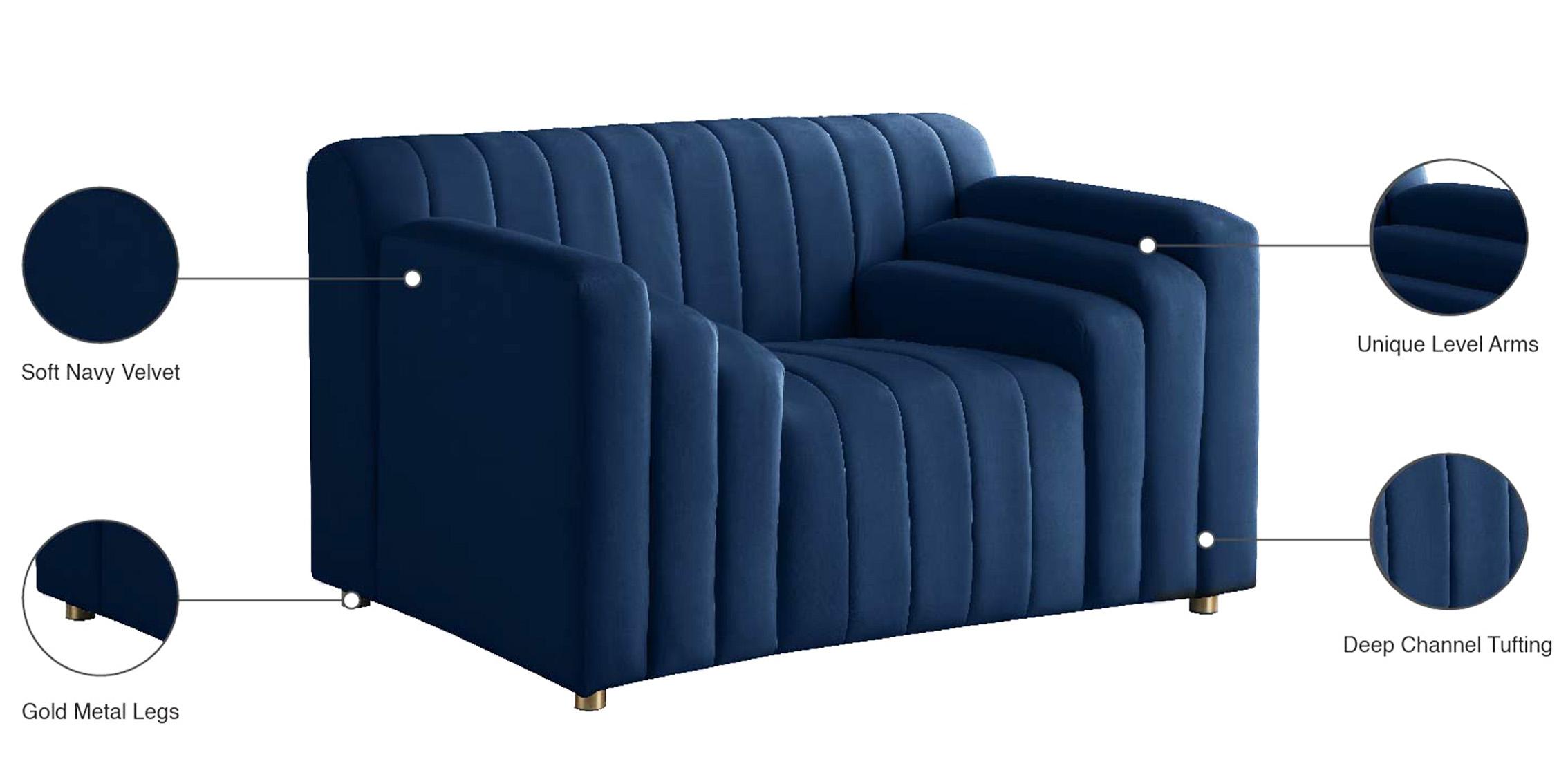 

    
637Navy-C Meridian Furniture Arm Chair
