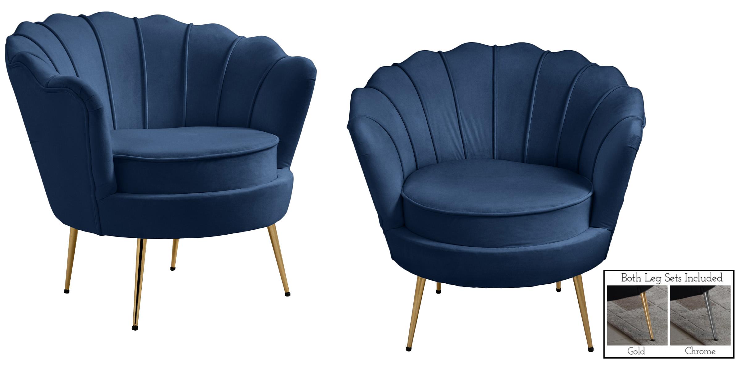 

        
Meridian Furniture GARDENIA 684Navy-Set Arm Chair Set Navy Velvet 094308257228
