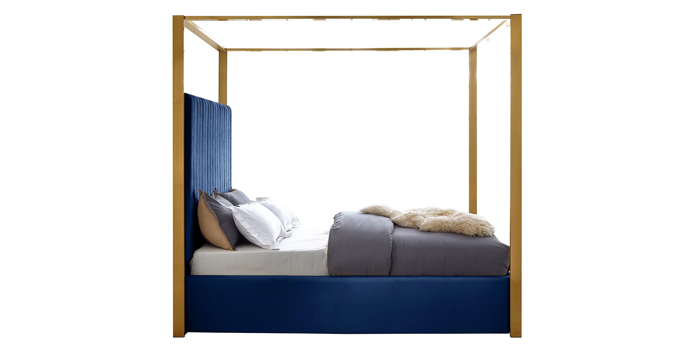 

    
JonesNavy-K Meridian Furniture Poster Bed
