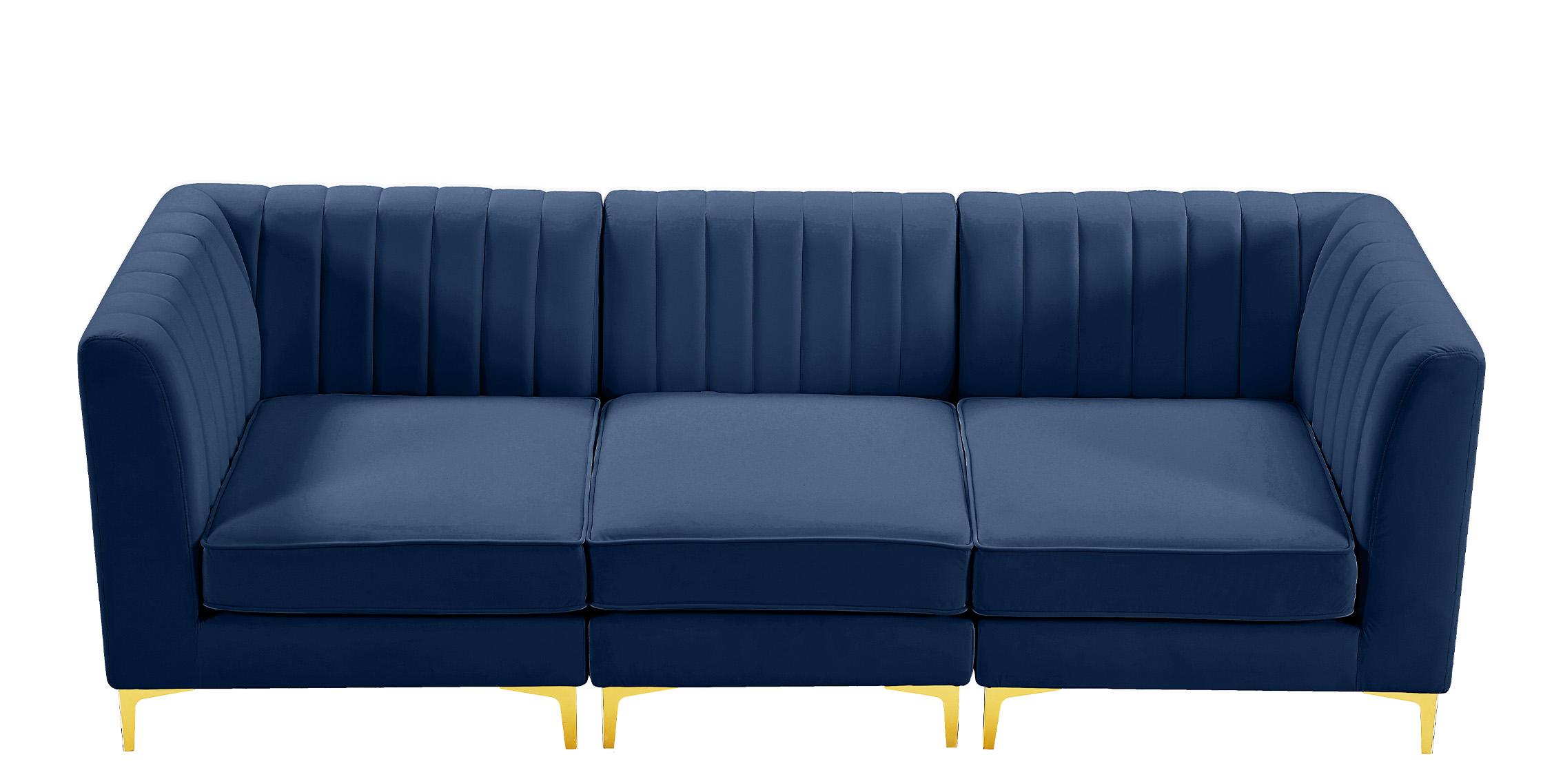 

        
Meridian Furniture ALINA 604Navy-S93 Modular Sectional Sofa Navy Velvet 94308258935
