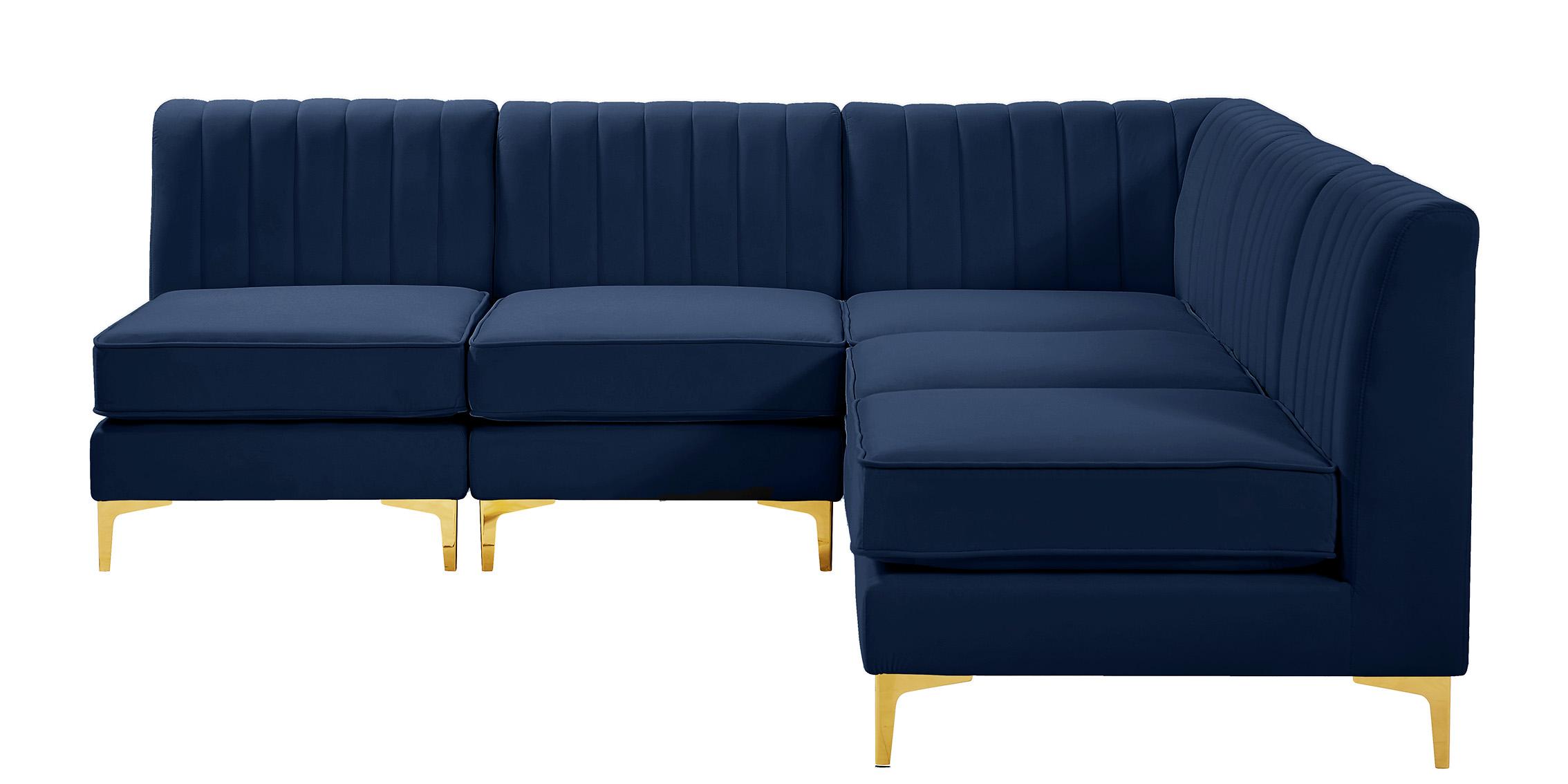 

        
Meridian Furniture ALINA 604Navy-Sec5A Modular Sectional Sofa Navy Velvet 94308258966
