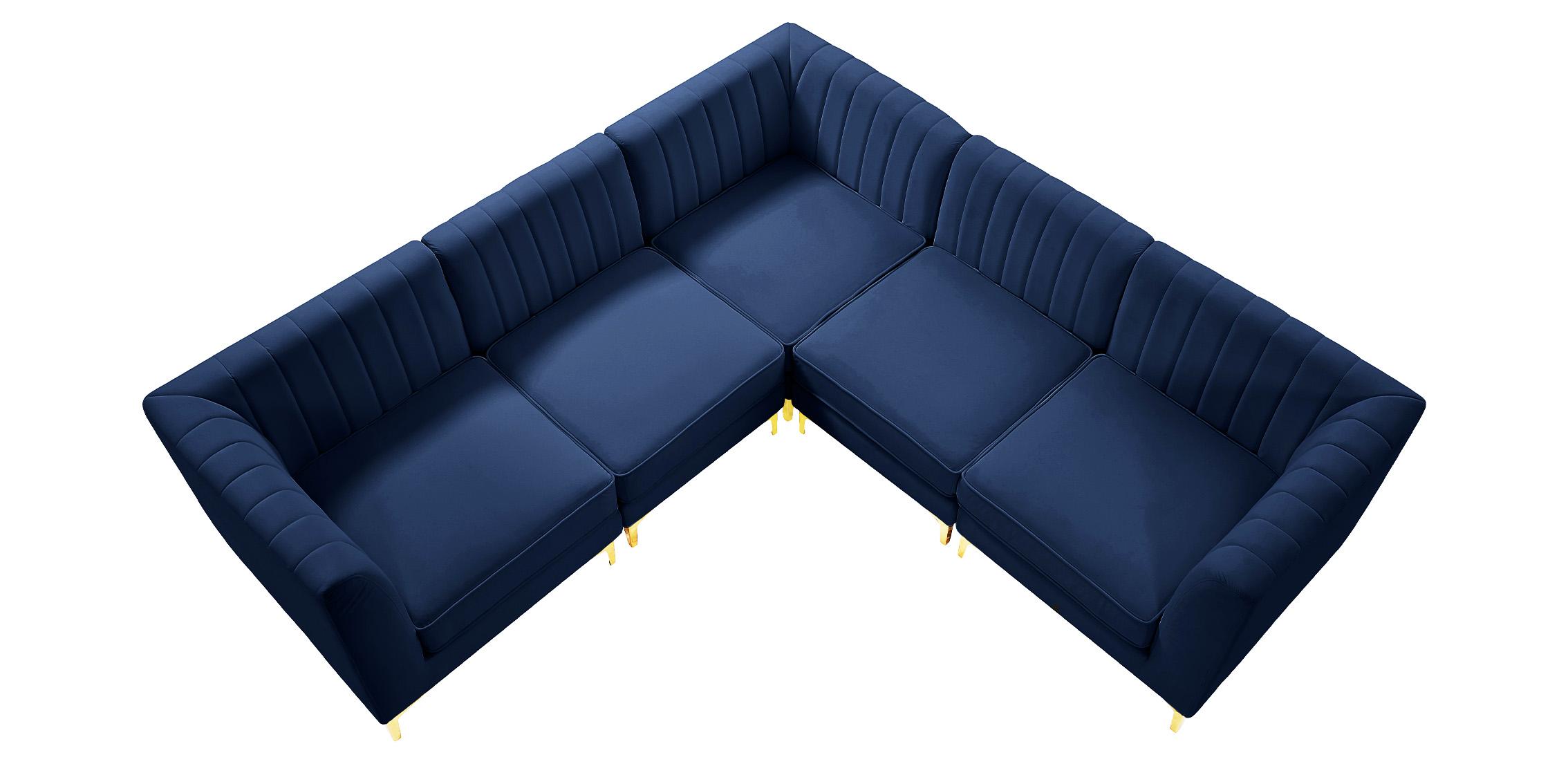 

    
604Navy-Sec5C Meridian Furniture Modular Sectional Sofa
