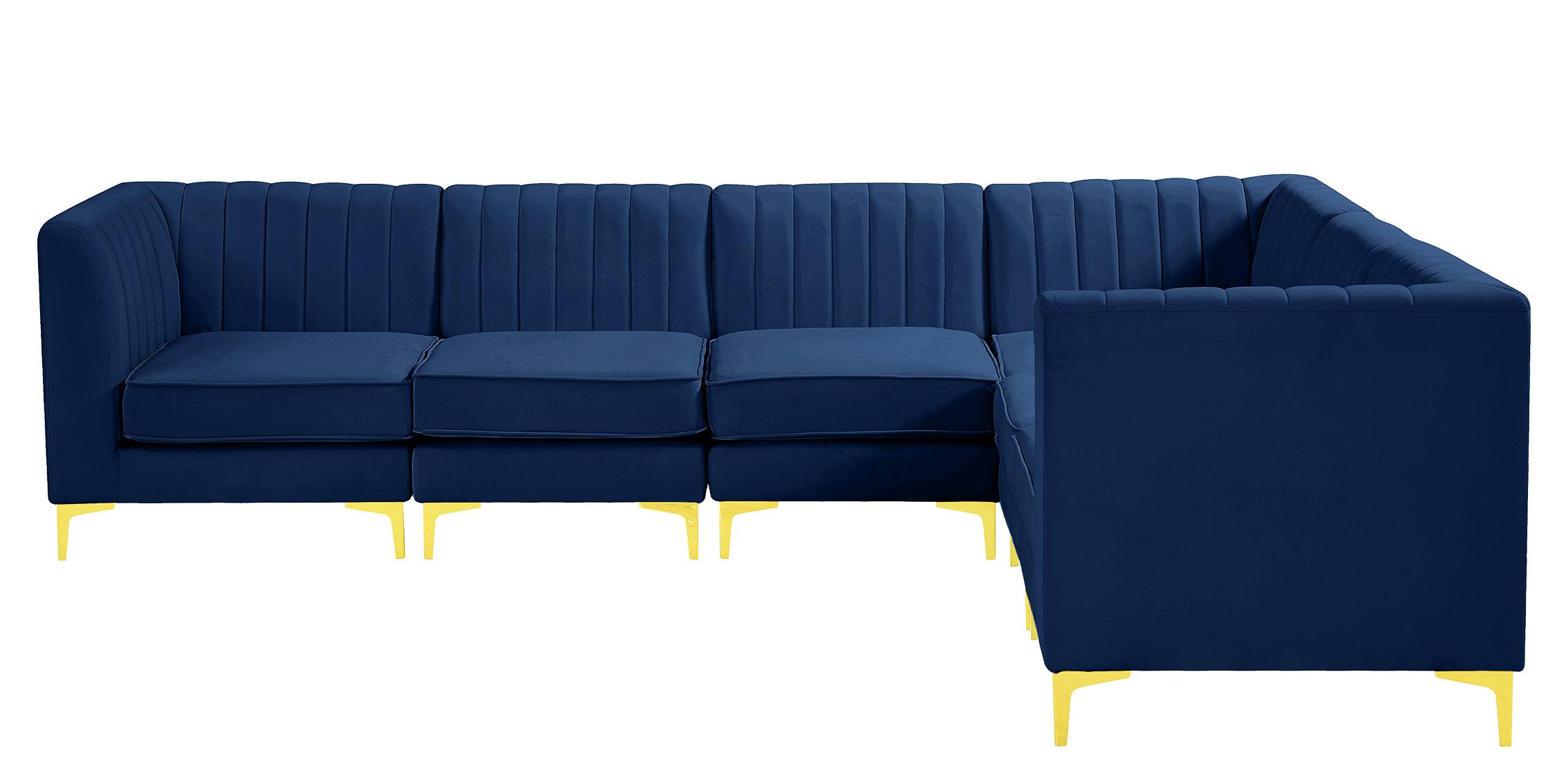 

    
604Navy-Sec6A Meridian Furniture Modular Sectional Sofa

