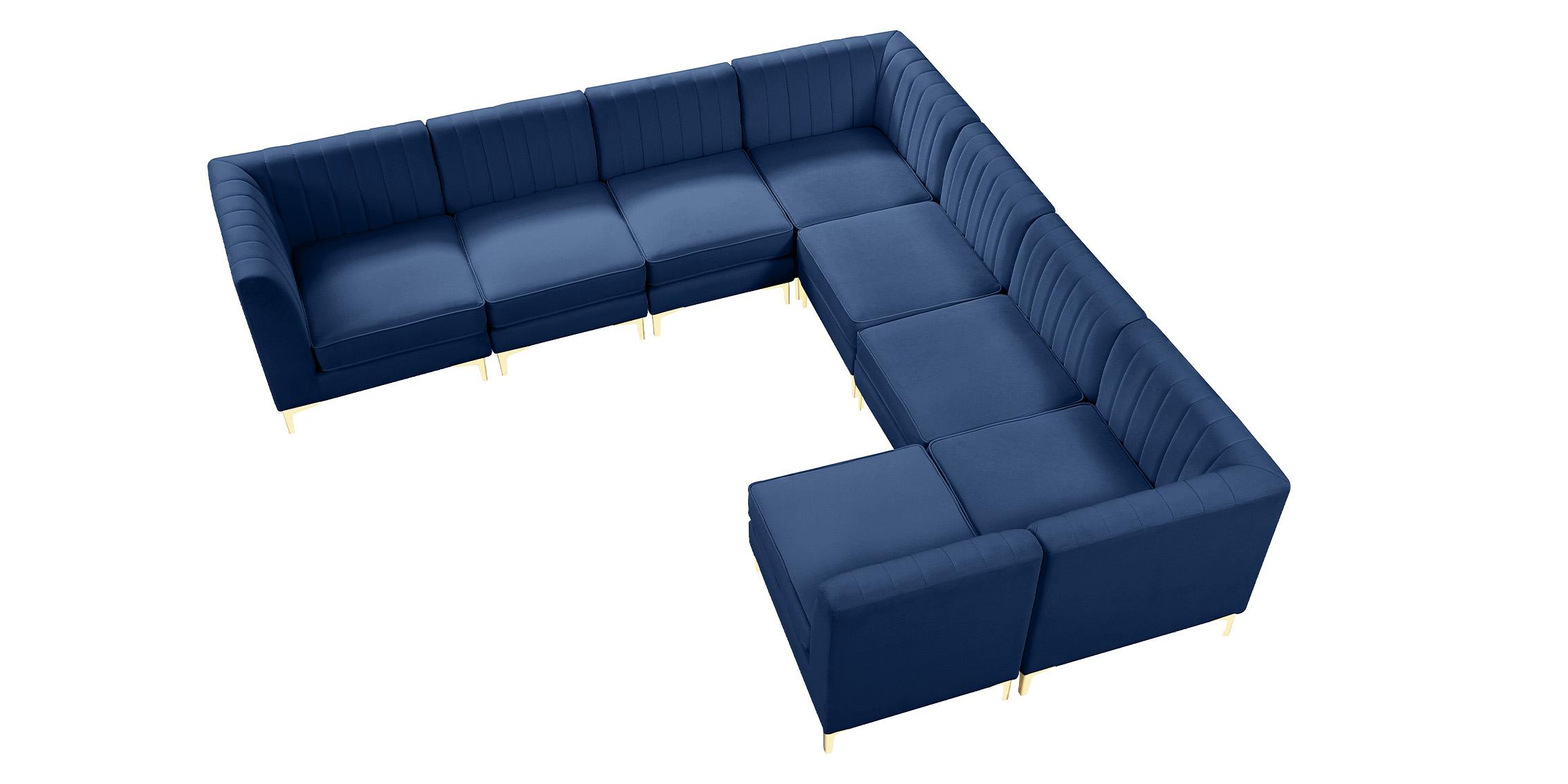 

        
Meridian Furniture ALINA 604Navy-Sec8A Modular Sectional Sofa Navy Velvet 94308259024
