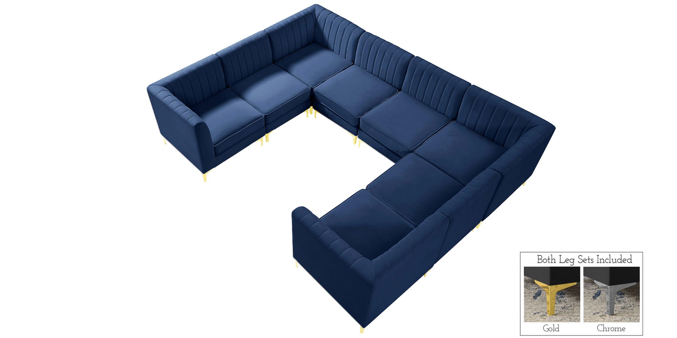 

        
Meridian Furniture ALINA 604Navy-Sec8B Modular Sectional Sofa Navy Velvet 94308259031
