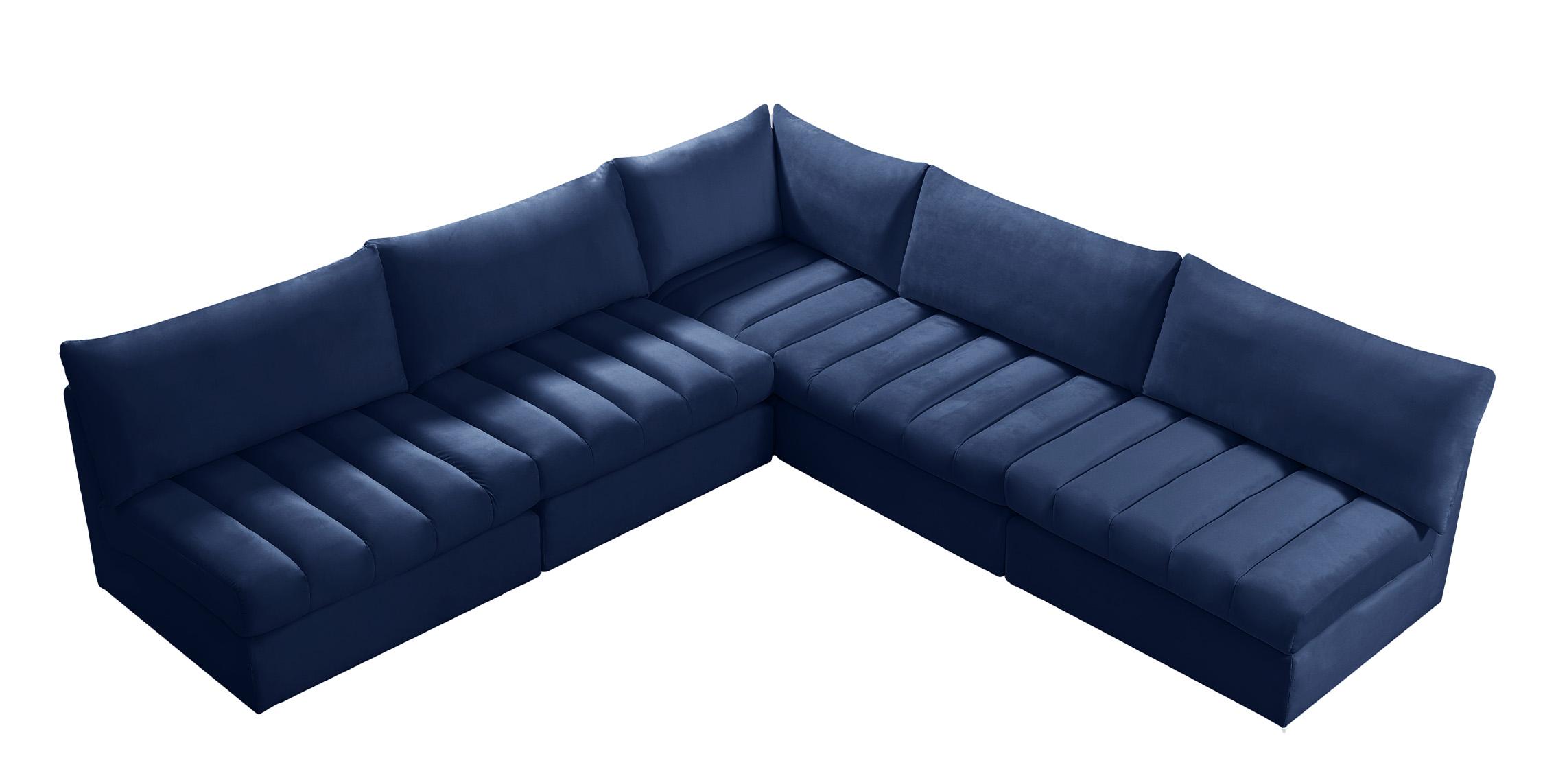 

        
Meridian Furniture JACOB 649Navy-Sec5B Modular Sectional Sofa Navy Velvet 94308259727
