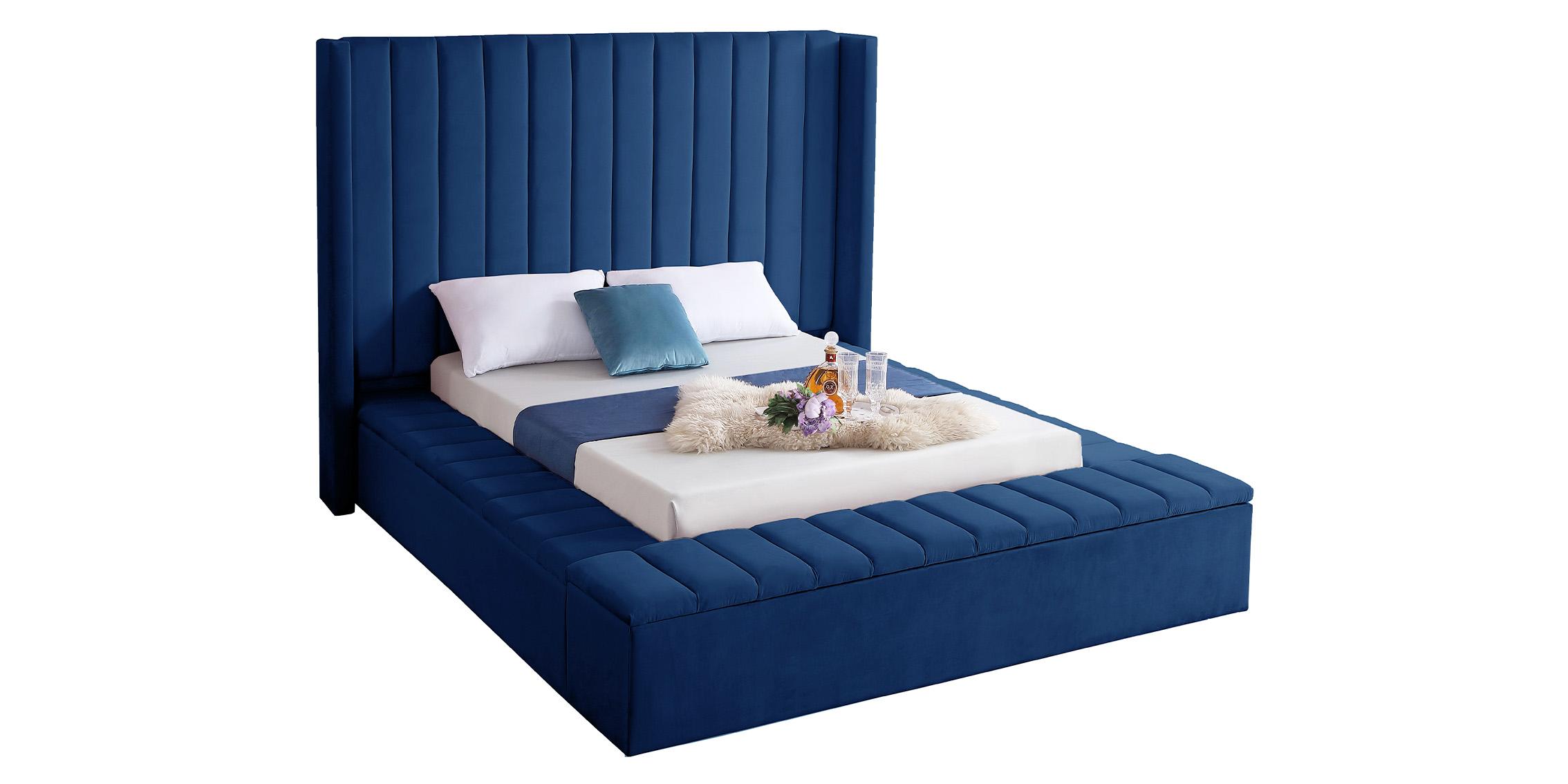 Meridian Furniture KIKI Navy-F Storage Bed