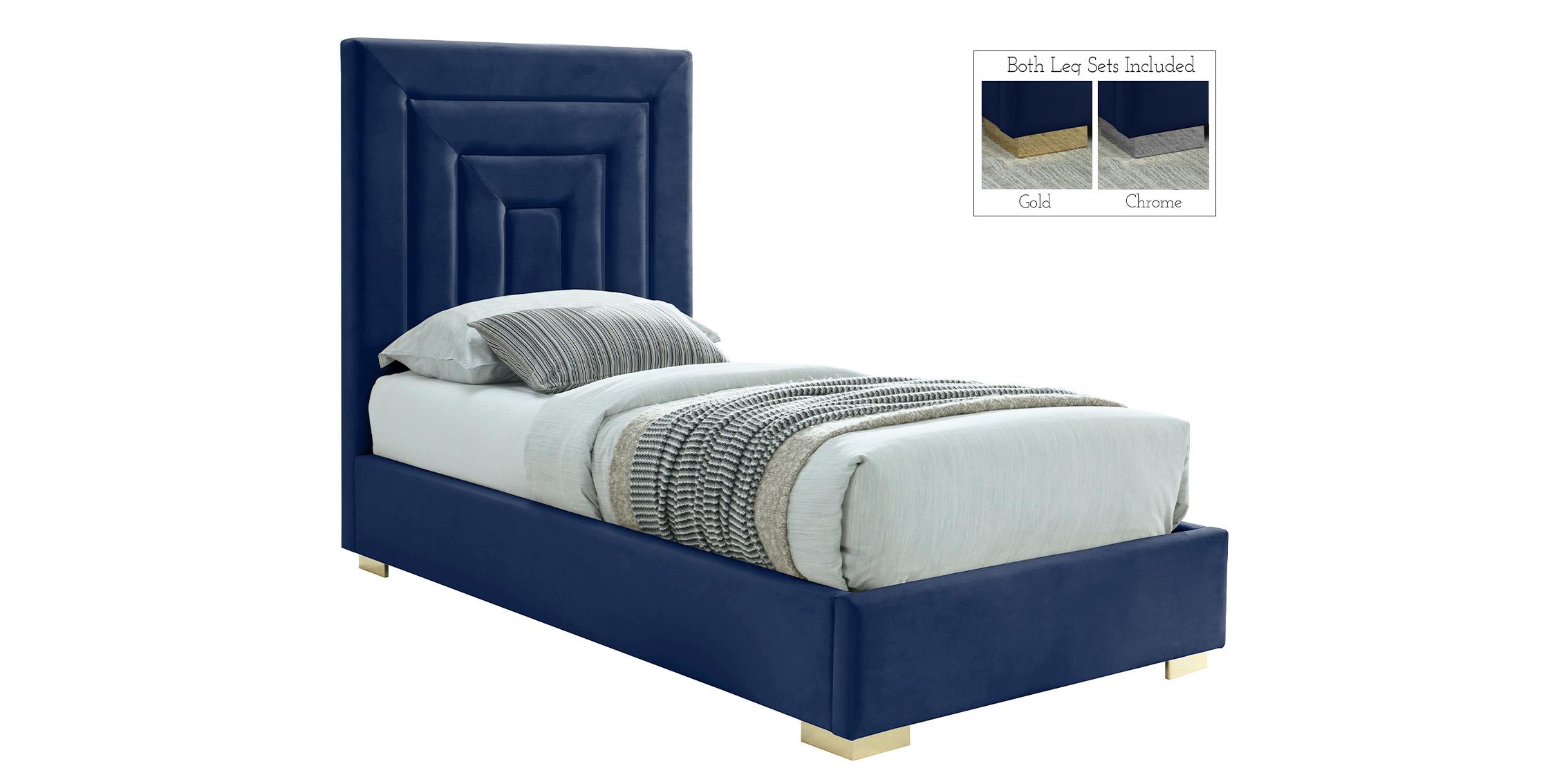 

    
Navy Velvet Channel Tufted Twin Bed NORA NoraNavy-T Meridian Modern
