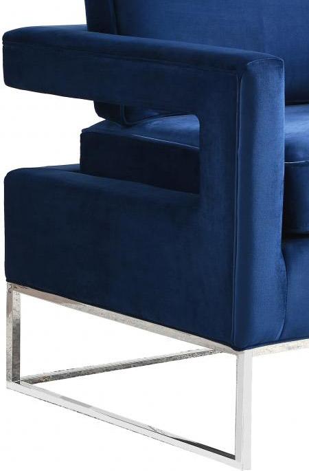 

    
Meridian Furniture 510Navy Accent Chair Chrome/Navy blue 510Navy
