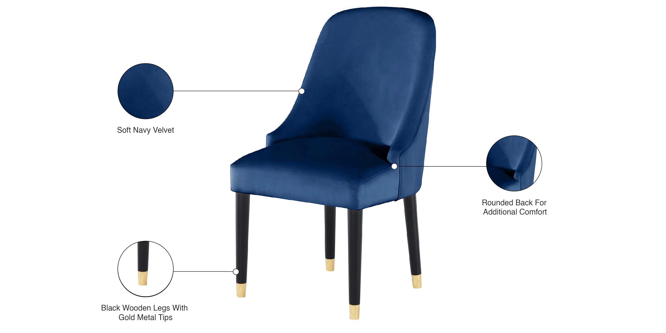 

        
Meridian Furniture OMNI 923Navy-C Dining Chair Set Navy Velvet 753359800776
