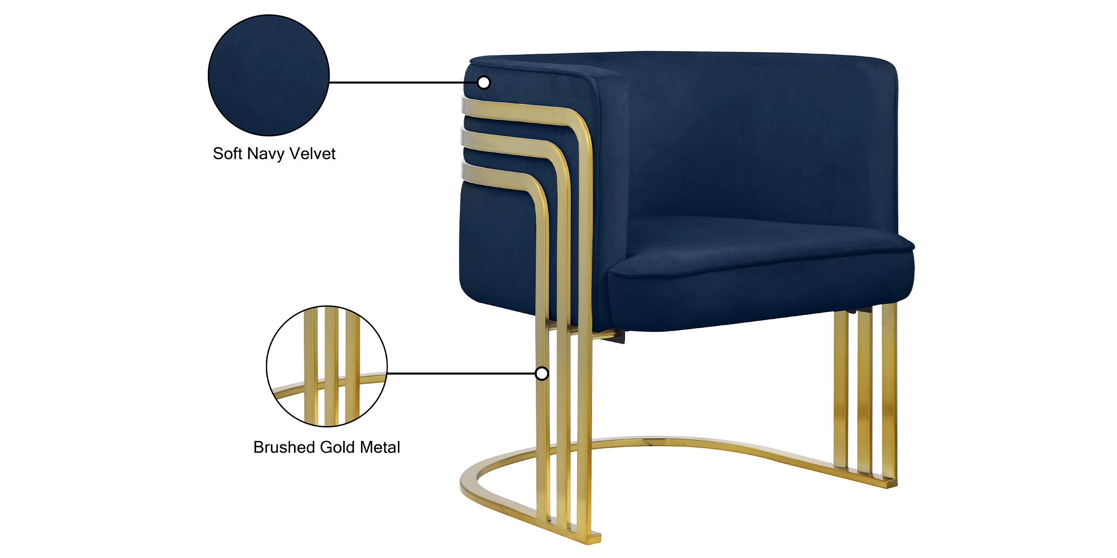 

    
533Navy Navy Velvet & Gold Accent Chair RAYS 533Navy Meridian Modern Contemporary
