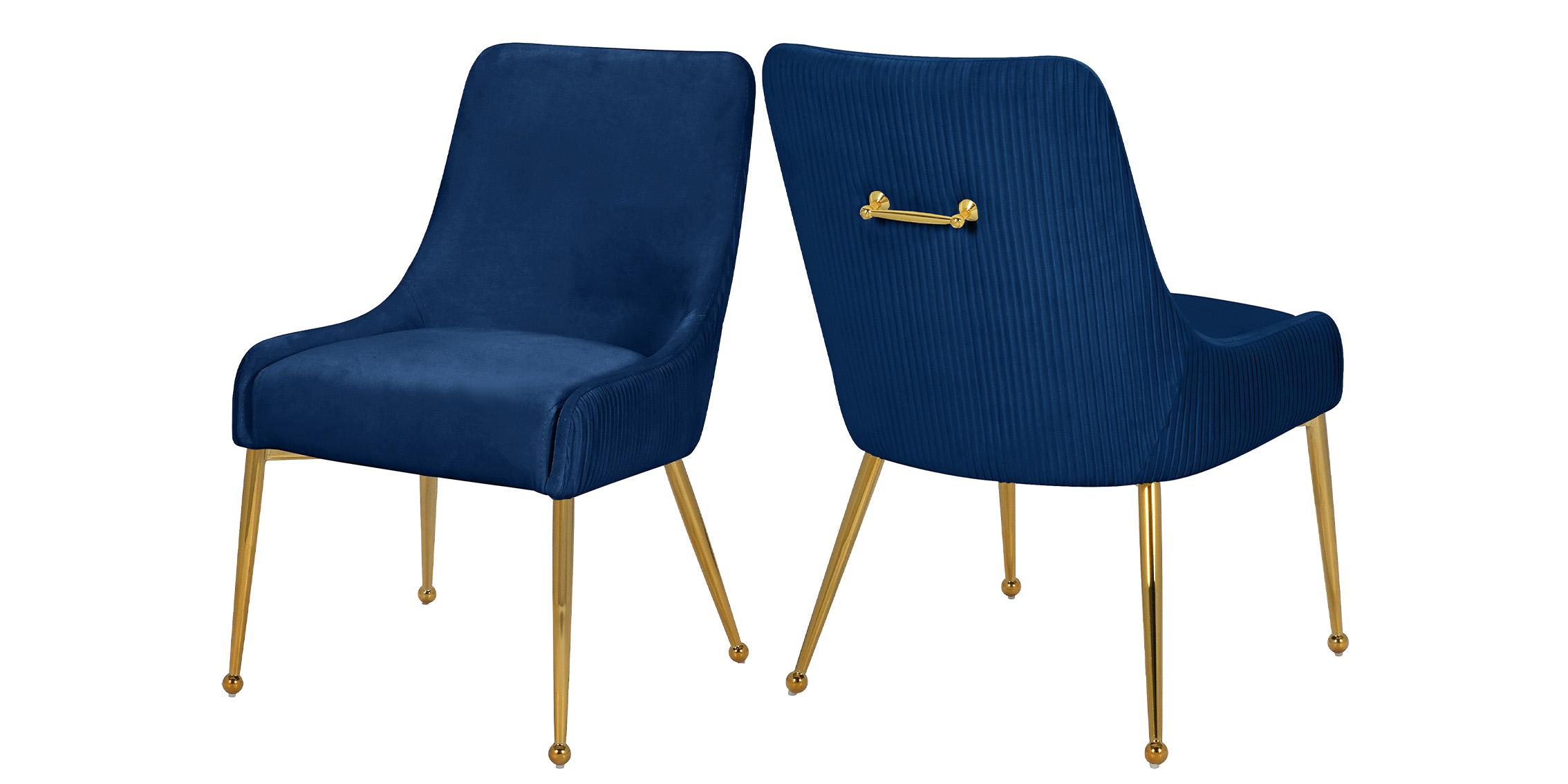 

    
Navy Velvet & Gold Dining Chair Set 2Pcs ACE 855Navy Meridian Contemporary
