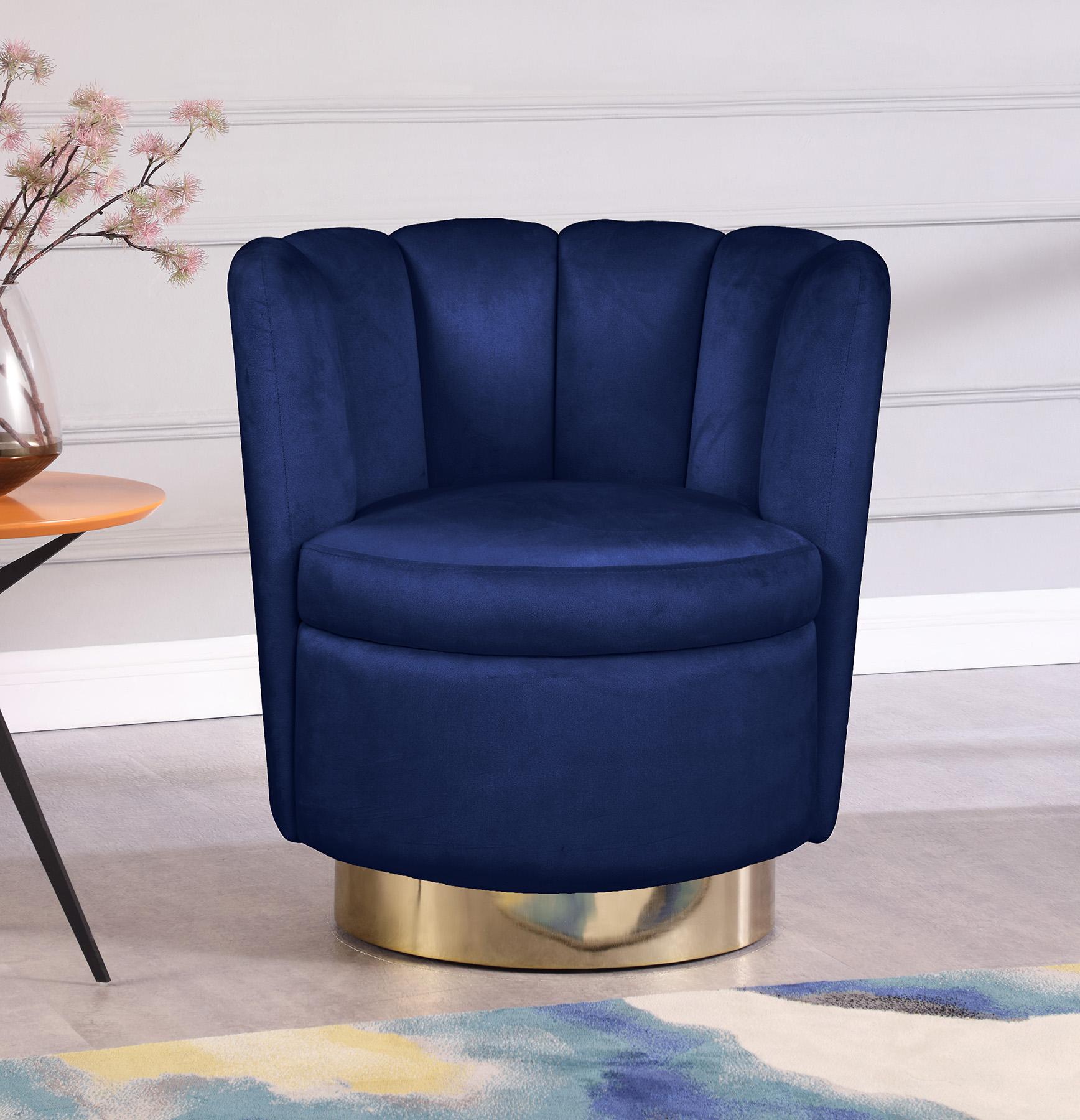 

        
Meridian Furniture LILY 578Navy Arm Chair Set Navy/Gold Velvet 704831406276
