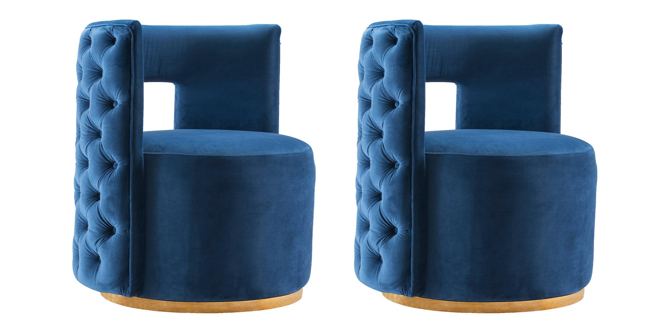 

        
Meridian Furniture THEO 594Navy-Set Arm Chair Set Navy blue/Gold Velvet 704831401400

