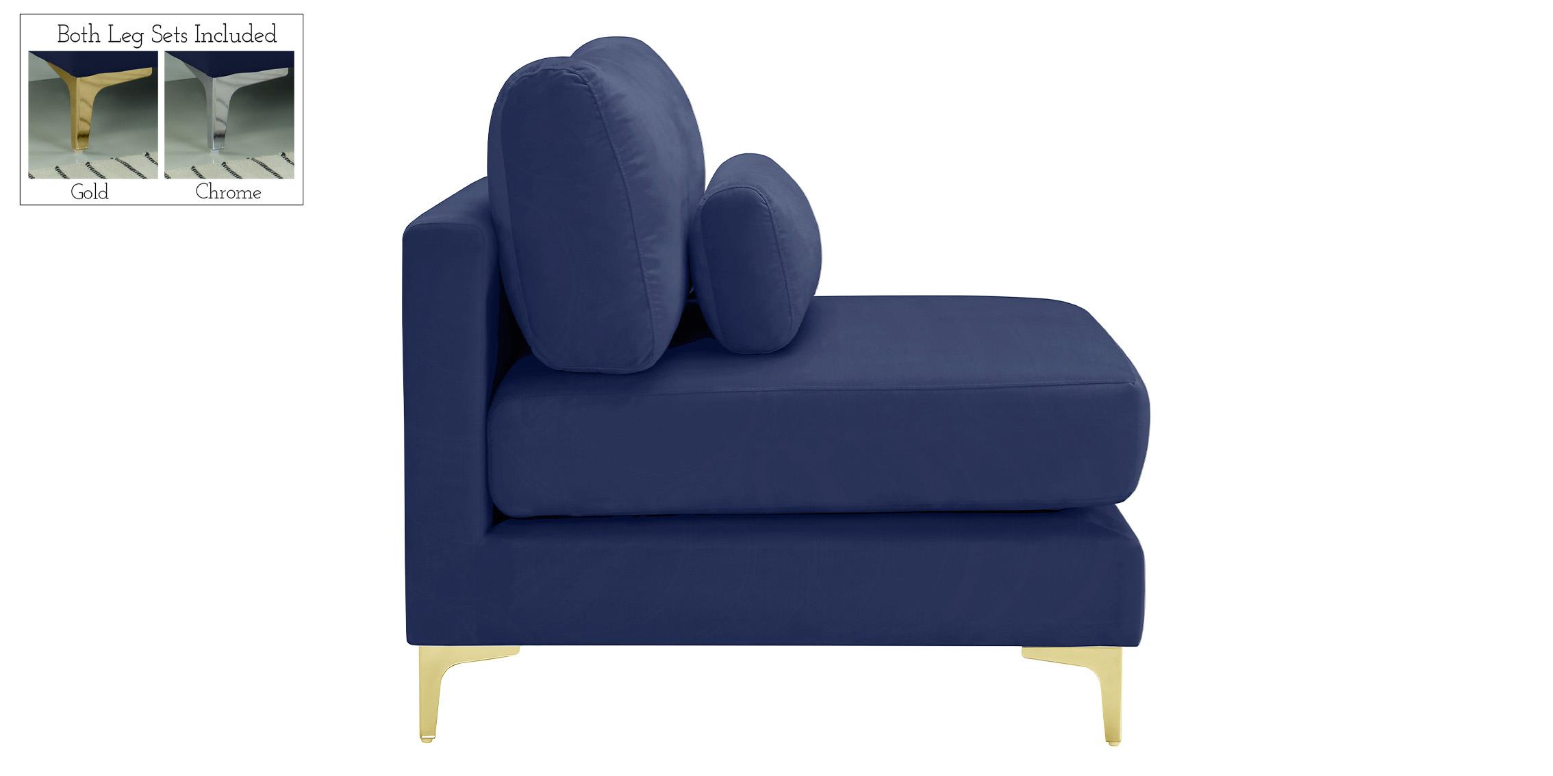 

        
Meridian Furniture JULIA 605Navy-Armless Armless Chair Navy Velvet 753359799902
