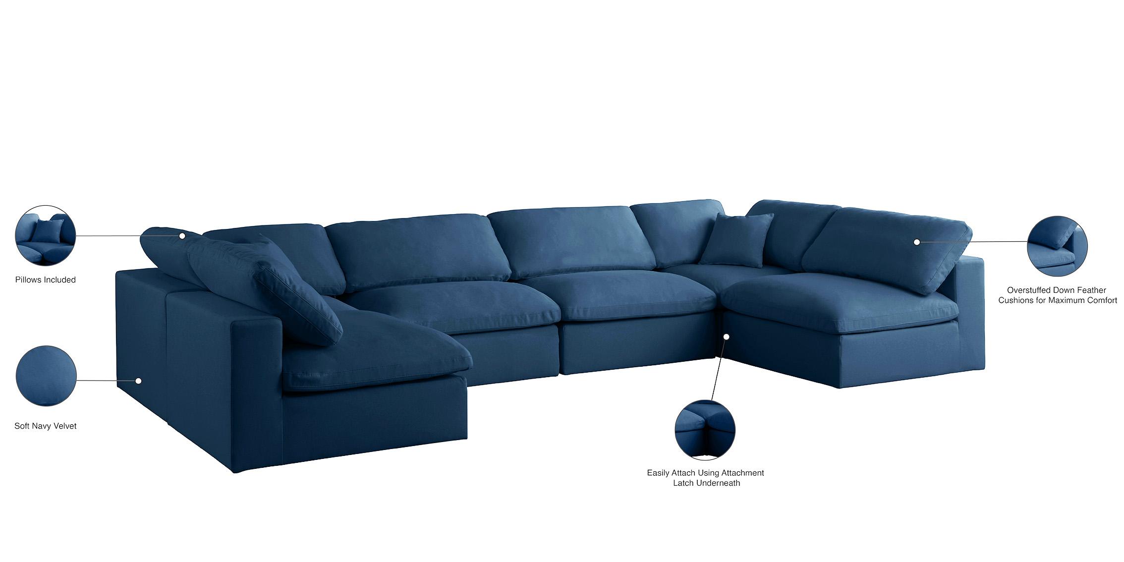 

        
Meridian Furniture 602Navy-Sec6D Modular Sectional Sofa Navy Fabric 094308257945
