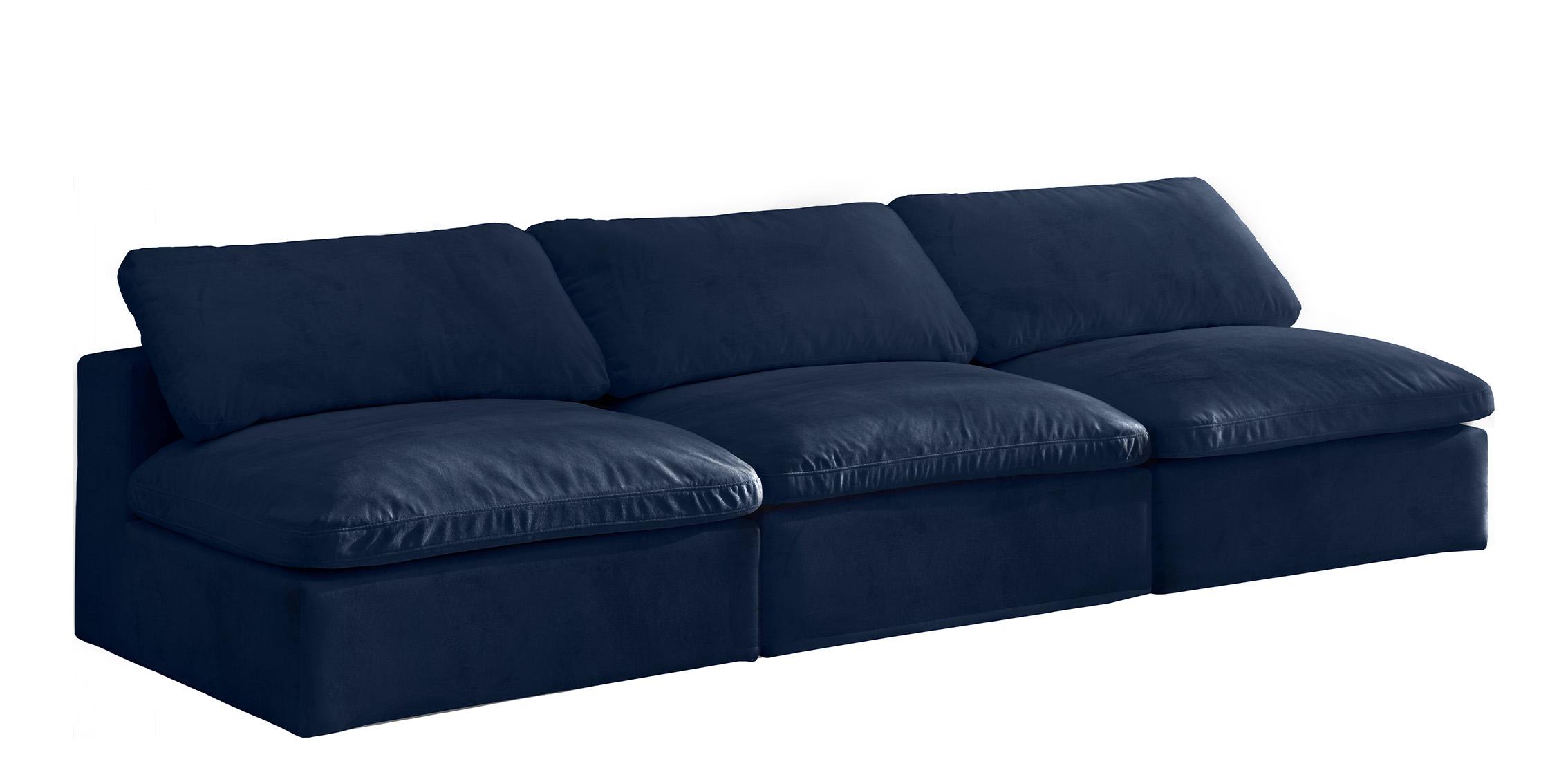 

    
Cozy Navy Velvet Comfort Modular Armless Sofa S117 Meridian
