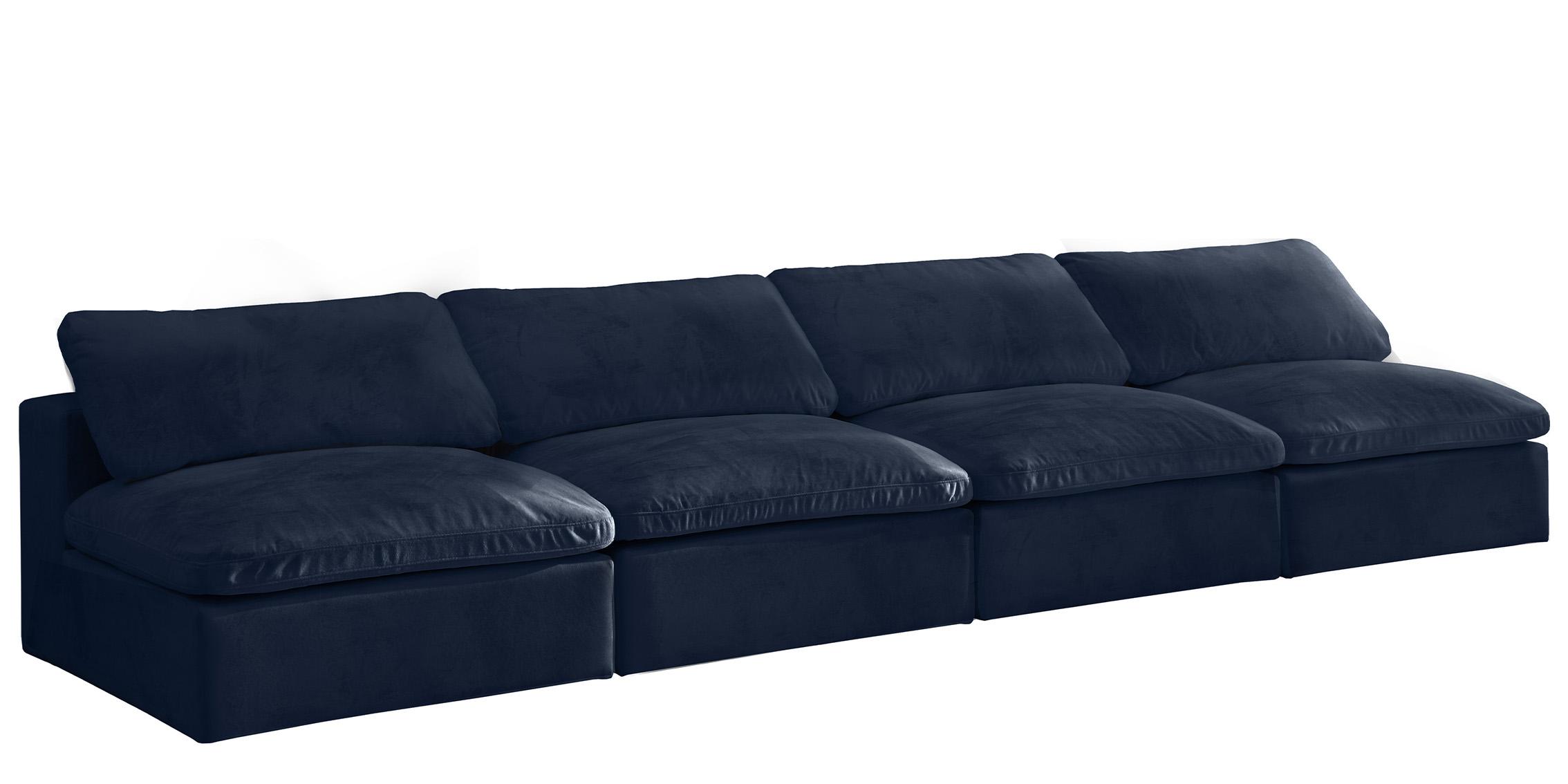 

    
Cozy Navy Velvet Comfort Modular Armless Sofa S156 Meridian
