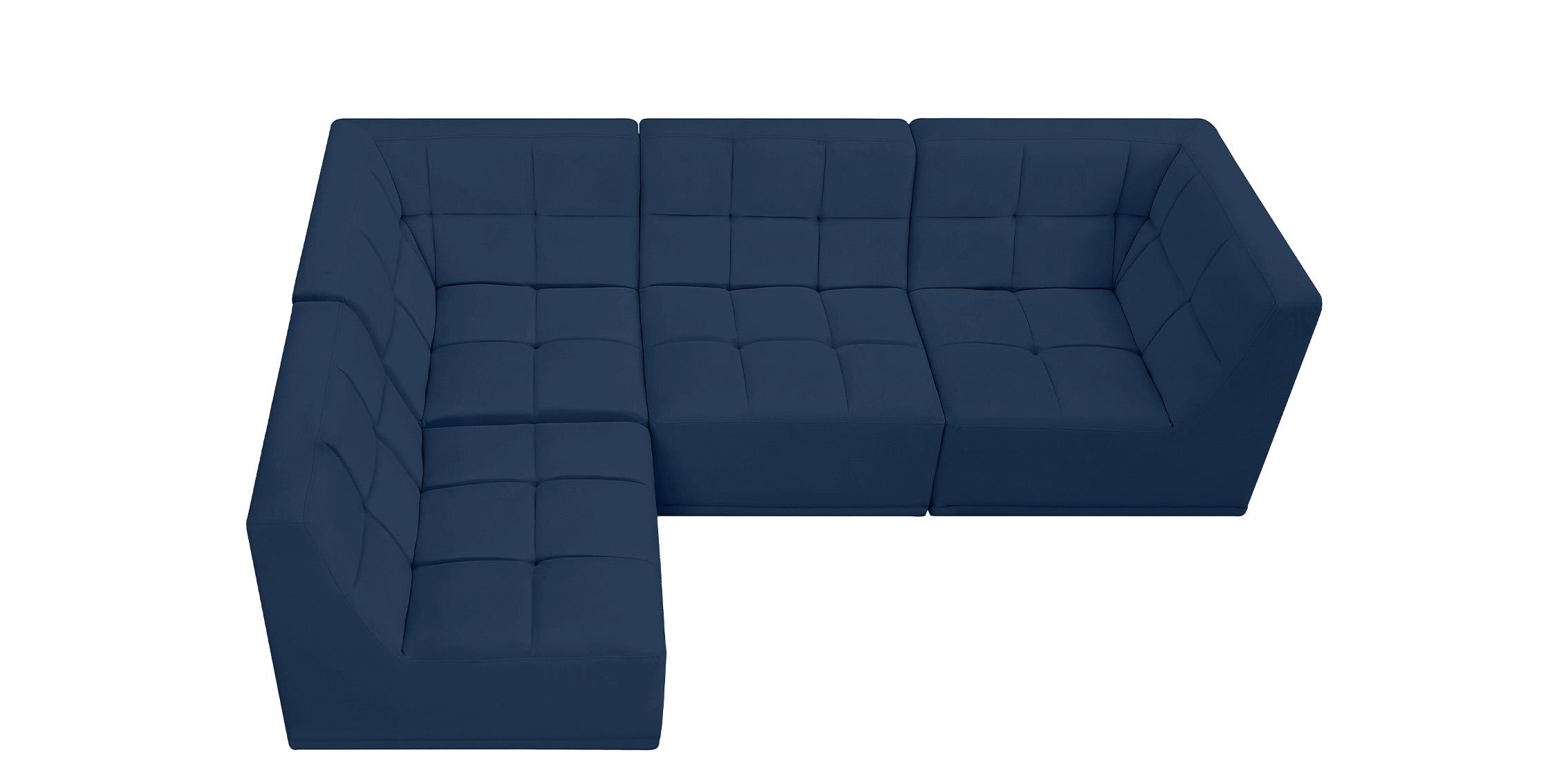 

        
Meridian Furniture RELAX 650Navy-Sec4A Modular Sectional Navy Velvet 094308253084
