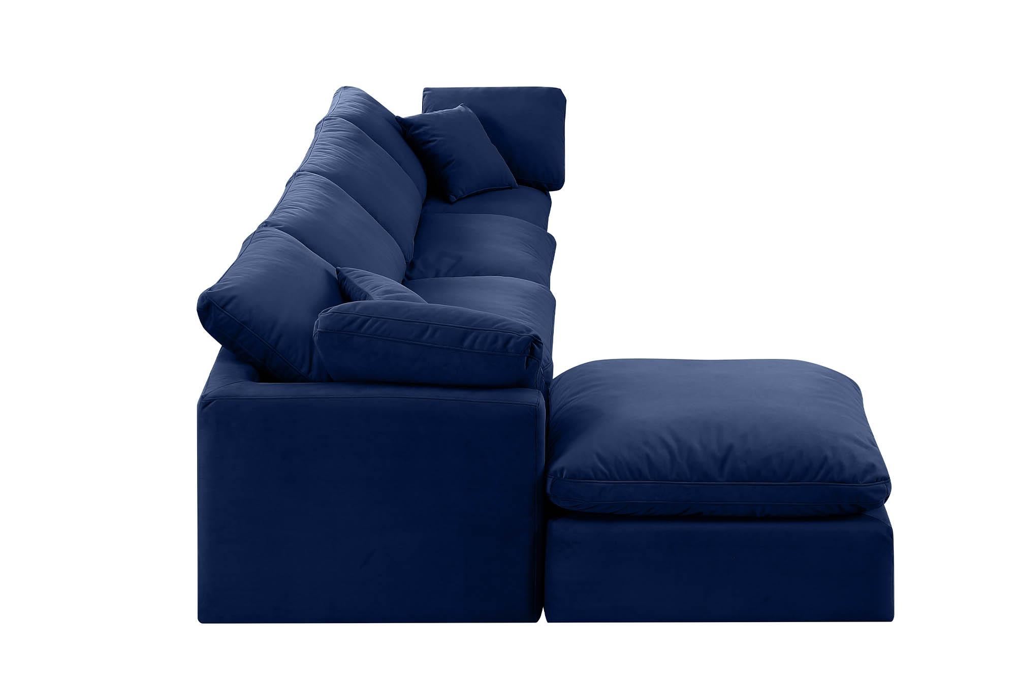

        
Meridian Furniture INDULGE 147Navy-Sec5A Modular Sectional Sofa Navy Velvet 094308316116

