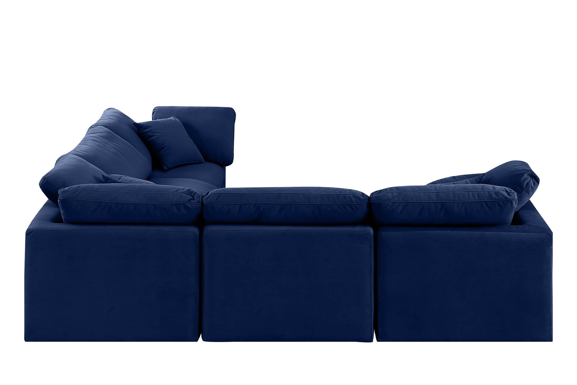 

    
147Navy-Sec5C Meridian Furniture Modular Sectional Sofa
