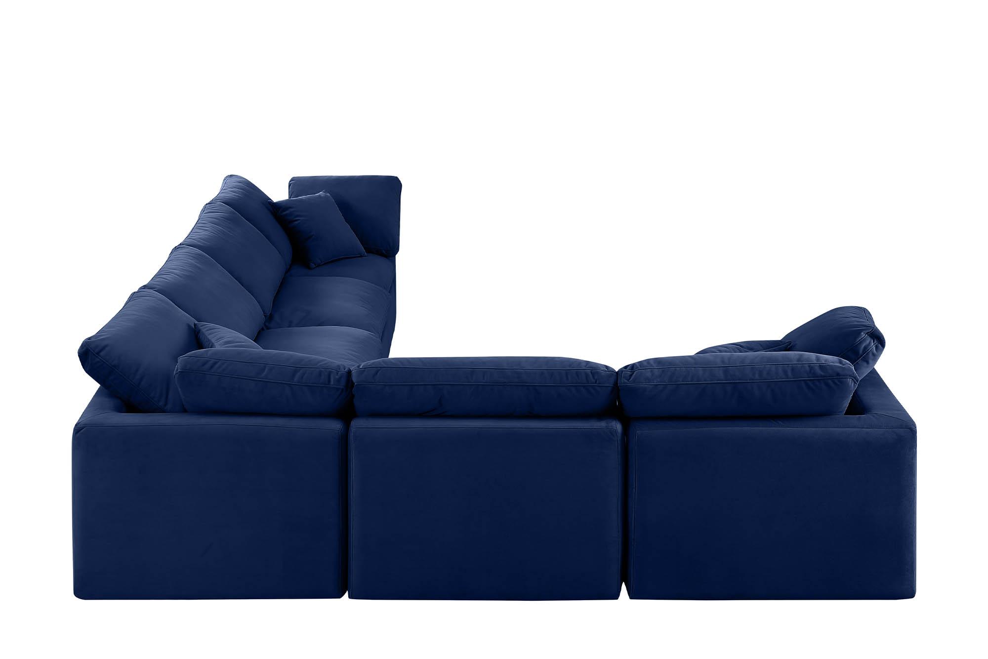 

        
Meridian Furniture INDULGE 147Navy-Sec6A Modular Sectional Sofa Navy Velvet 094308316154

