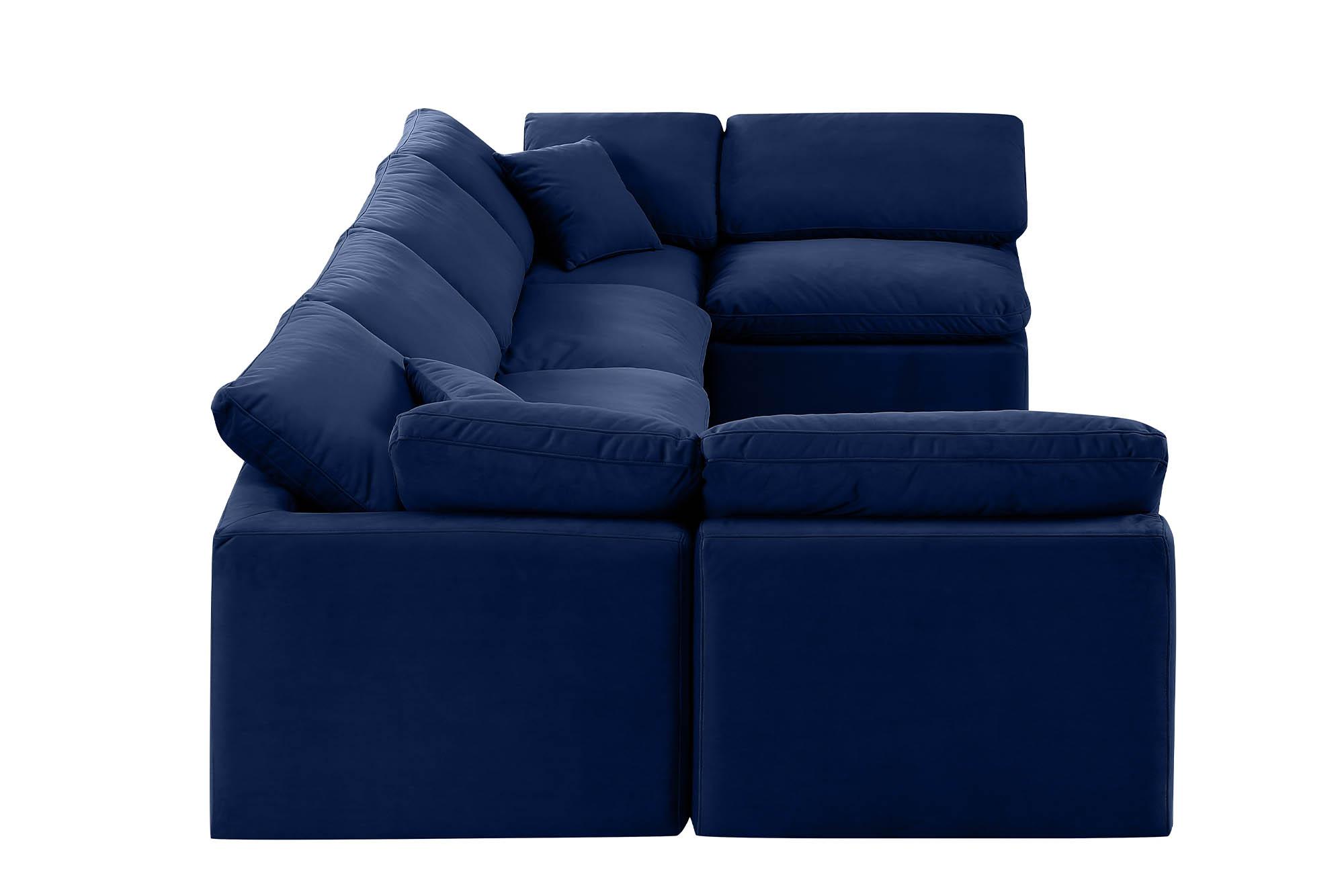 

        
Meridian Furniture INDULGE 147Navy-Sec6D Modular Sectional Sofa Navy Velvet 094308316185
