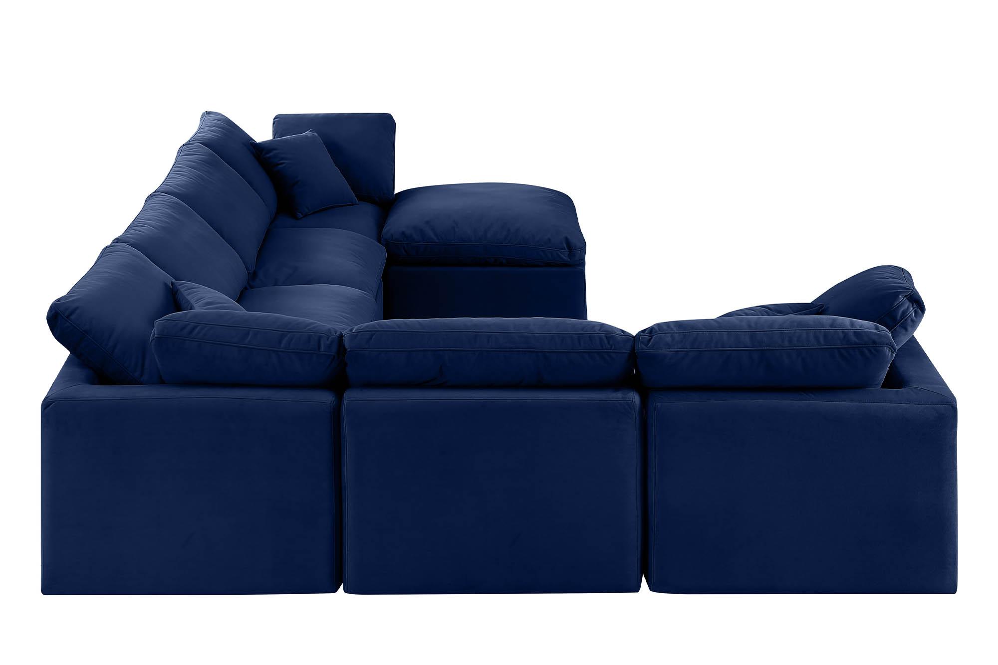 

        
Meridian Furniture INDULGE 147Navy-Sec7A Modular Sectional Sofa Navy Velvet 094308316192
