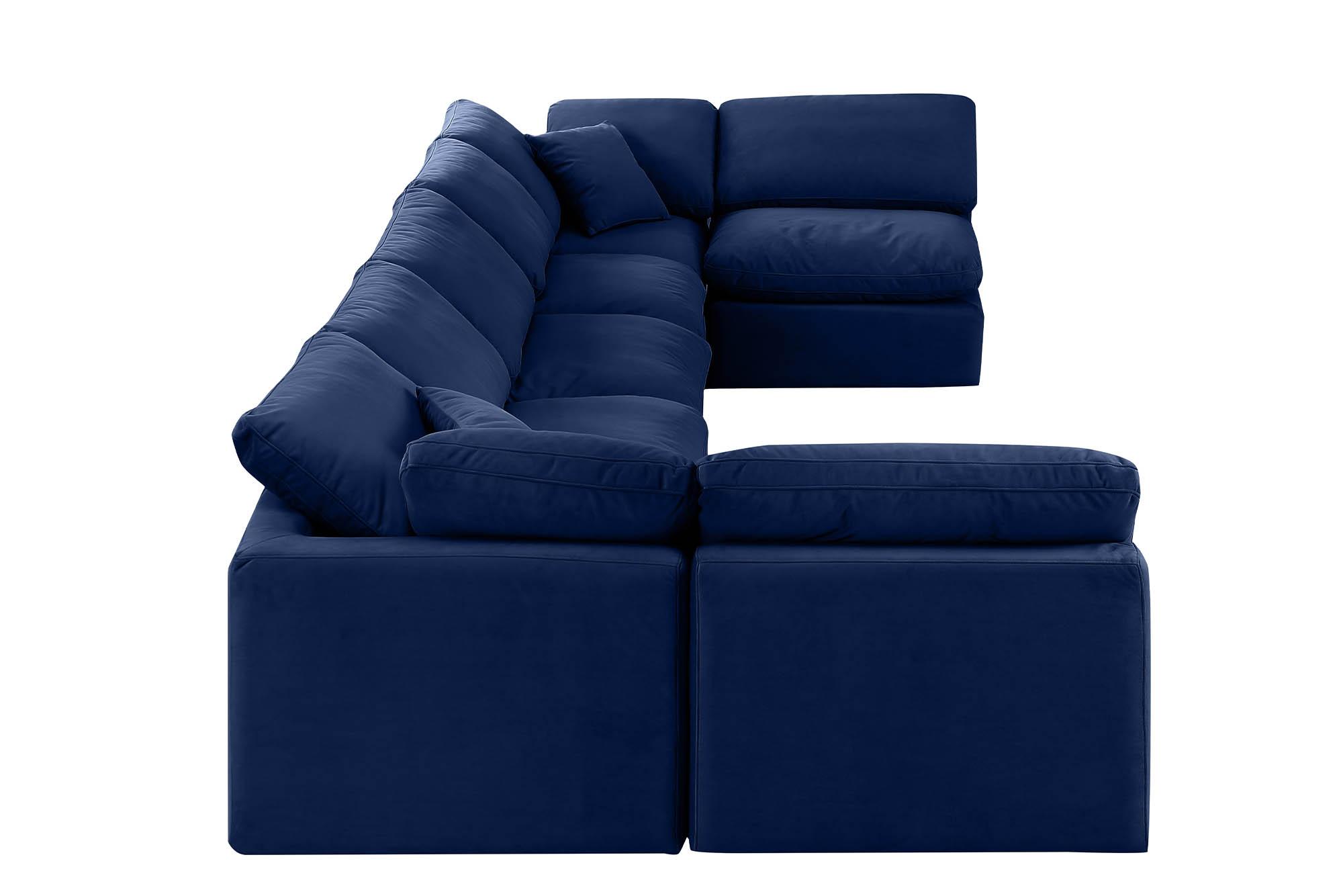 

        
Meridian Furniture INDULGE 147Navy-Sec7B Modular Sectional Sofa Navy Velvet 094308316208
