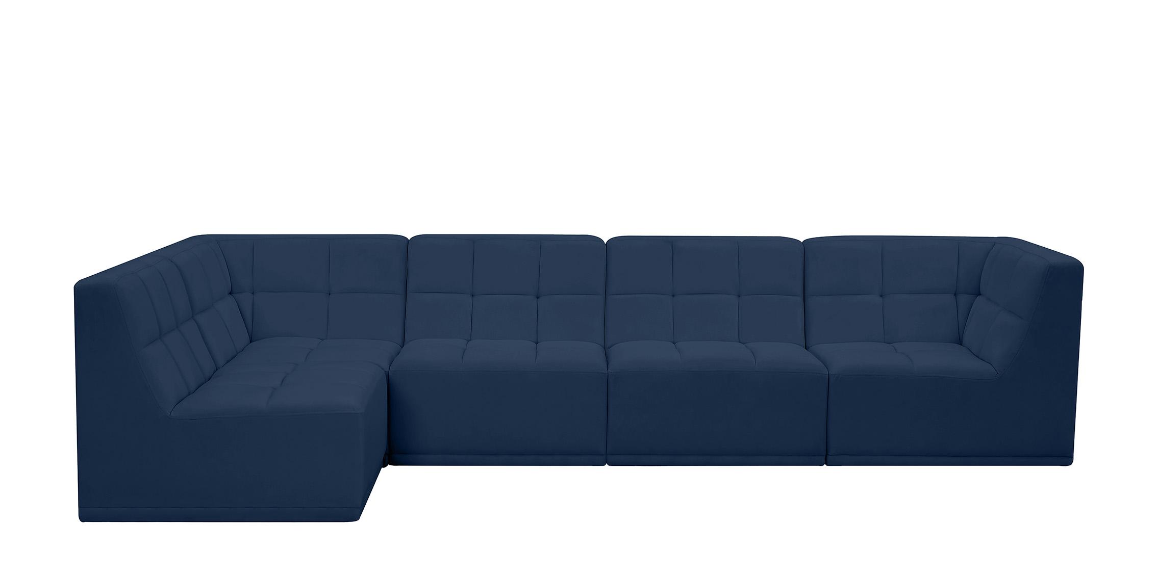 

        
Meridian Furniture RELAX 650Navy-Sec5A Modular Sectional Navy Velvet 094308253091
