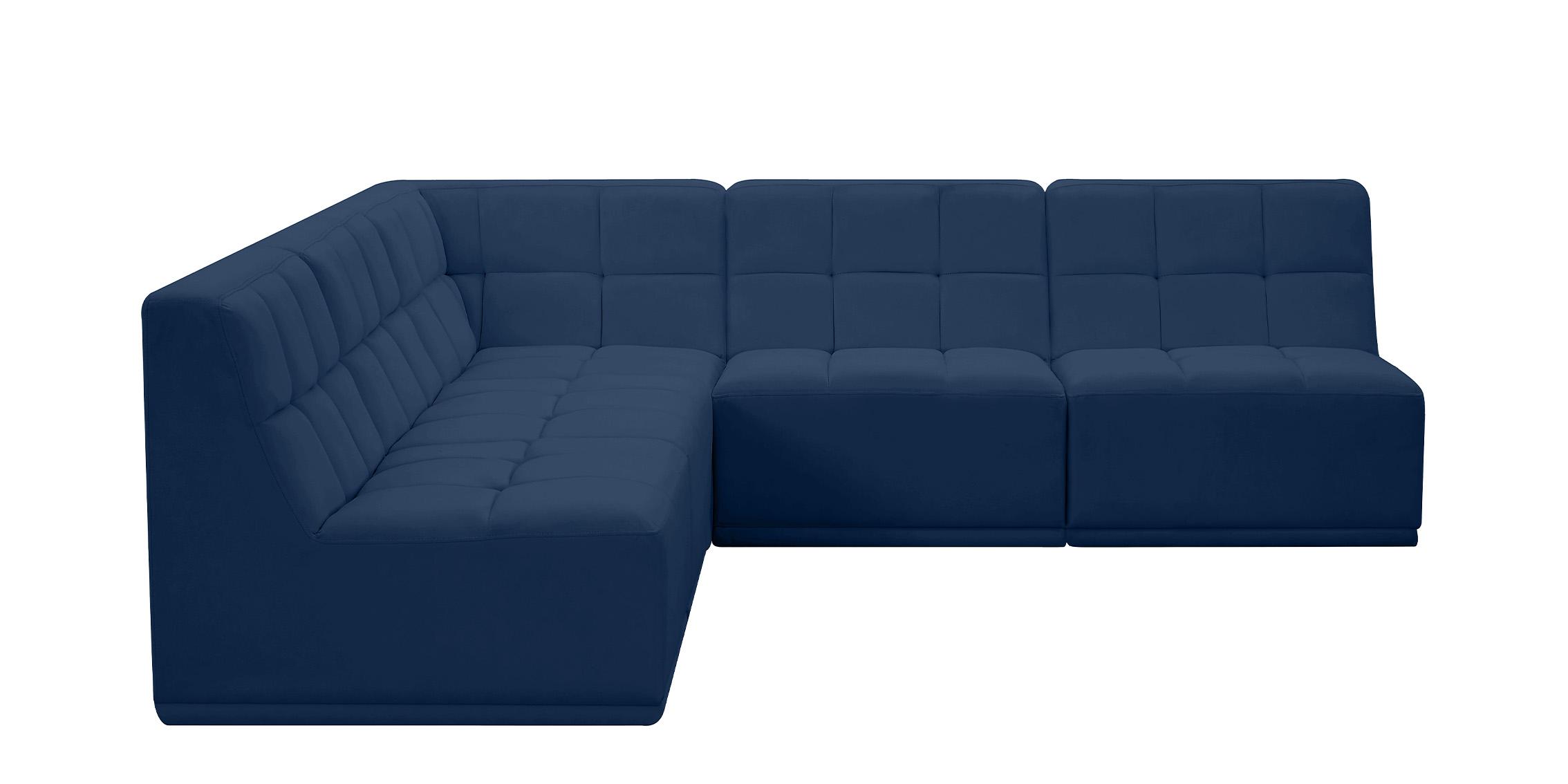 

        
Meridian Furniture RELAX 650Navy-Sec5C Modular Sectional Navy Velvet 094308253114
