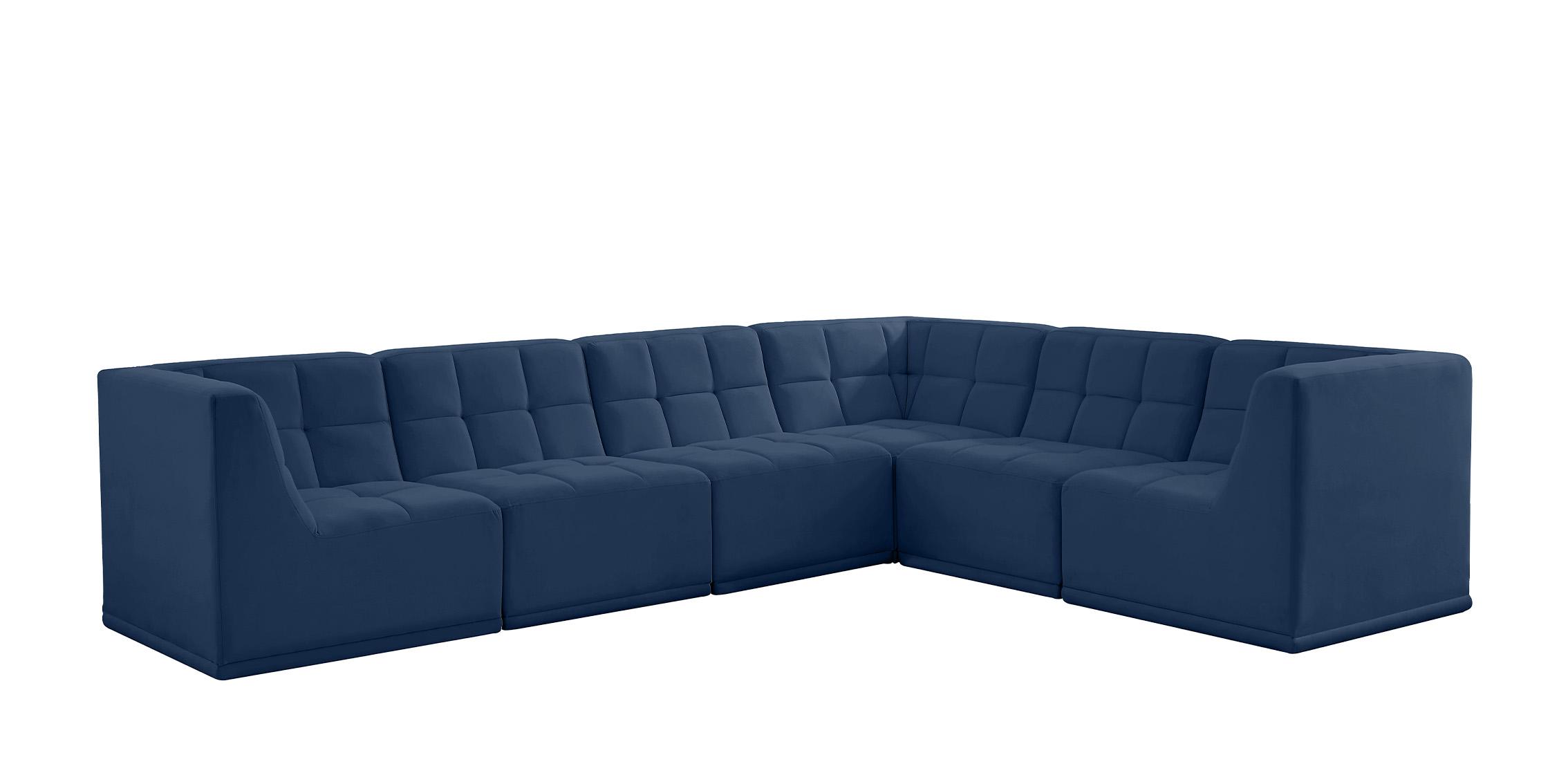 

        
Meridian Furniture RELAX 650Navy-Sec6A Modular Sectional Navy Velvet 094308253367
