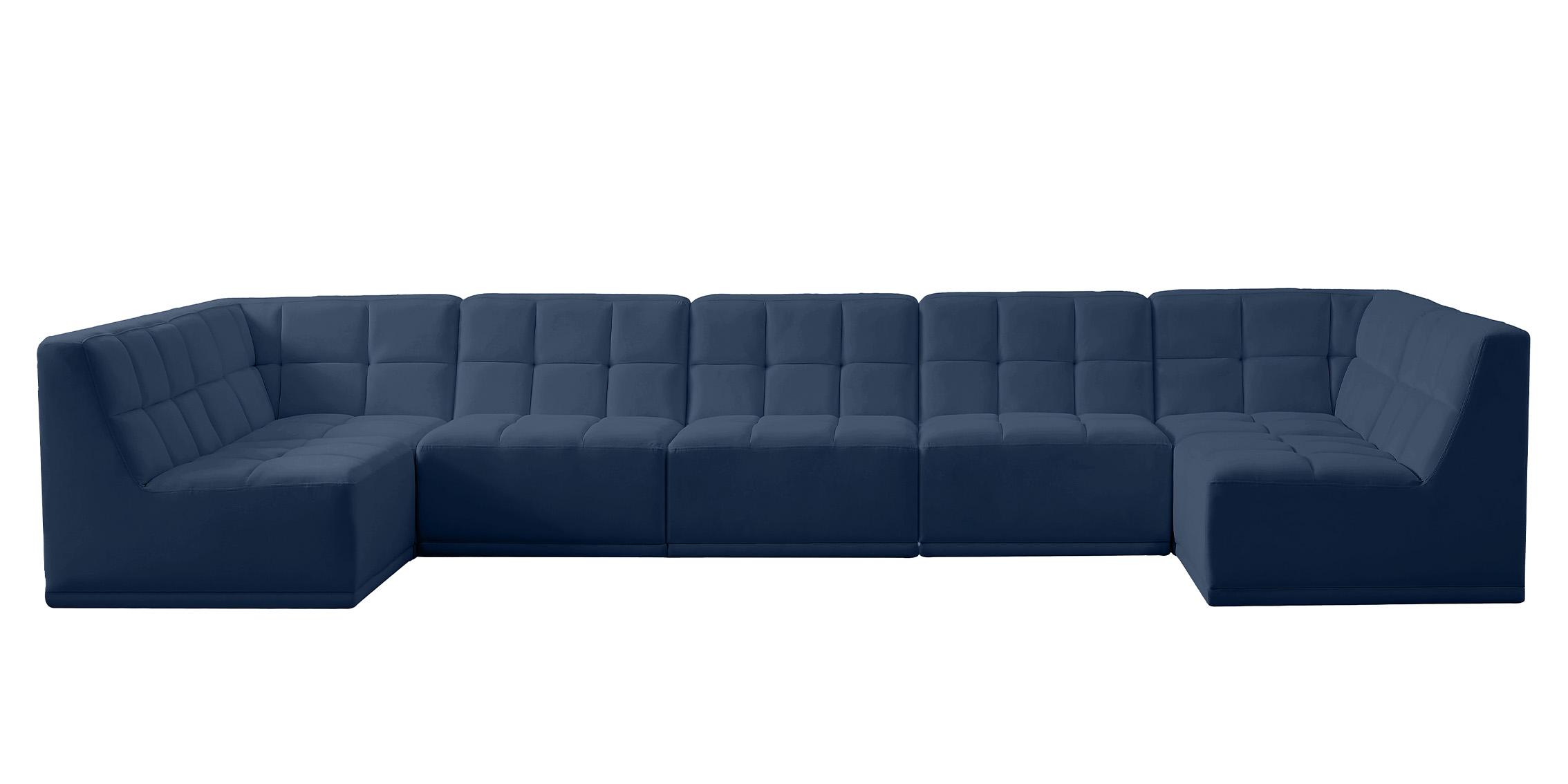 

        
Meridian Furniture RELAX 650Navy-Sec7A Modular Sectional Navy Velvet 094308253411
