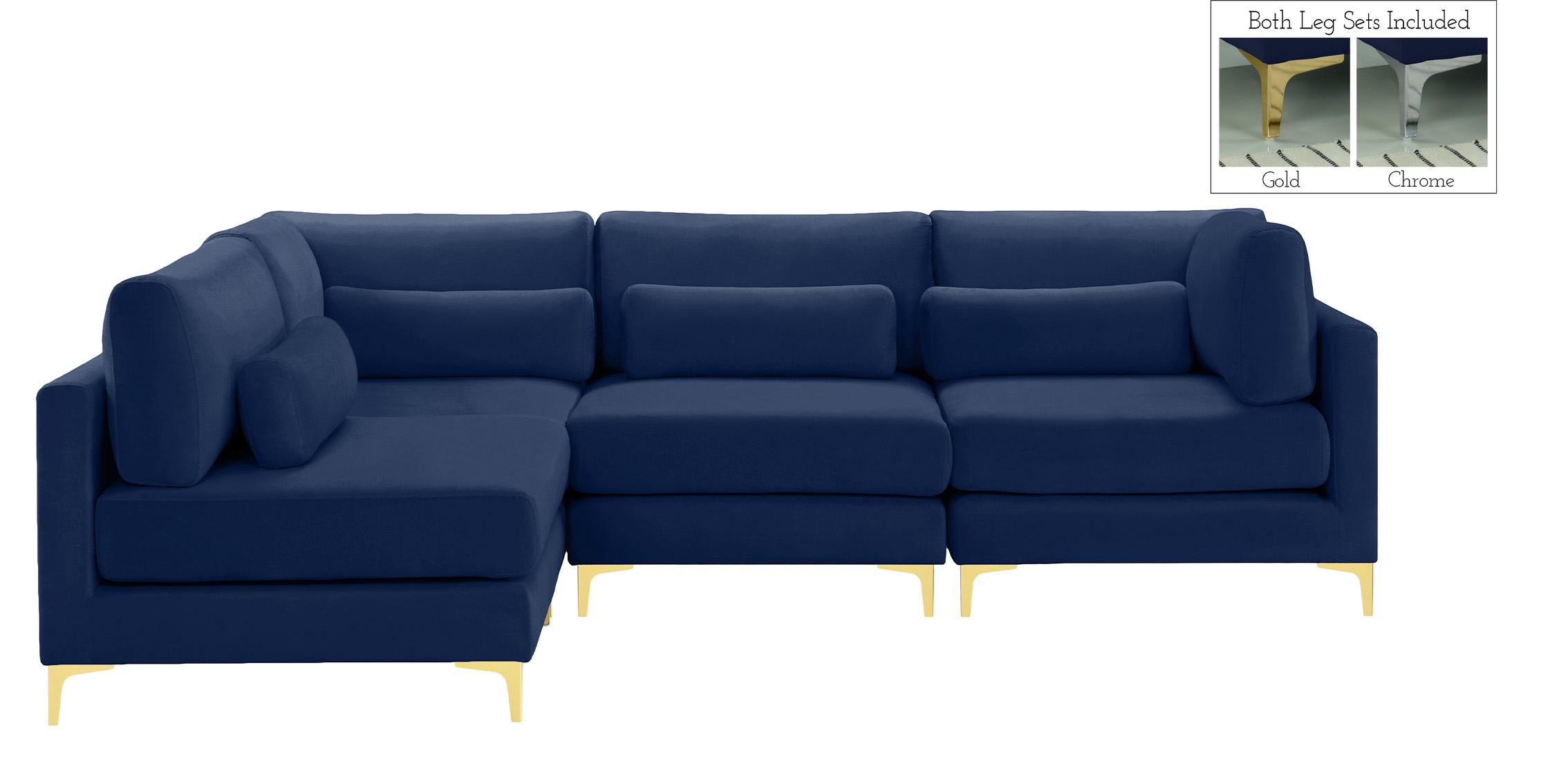 

    
605Navy-Sec4B Meridian Furniture Modular Sectional Sofa
