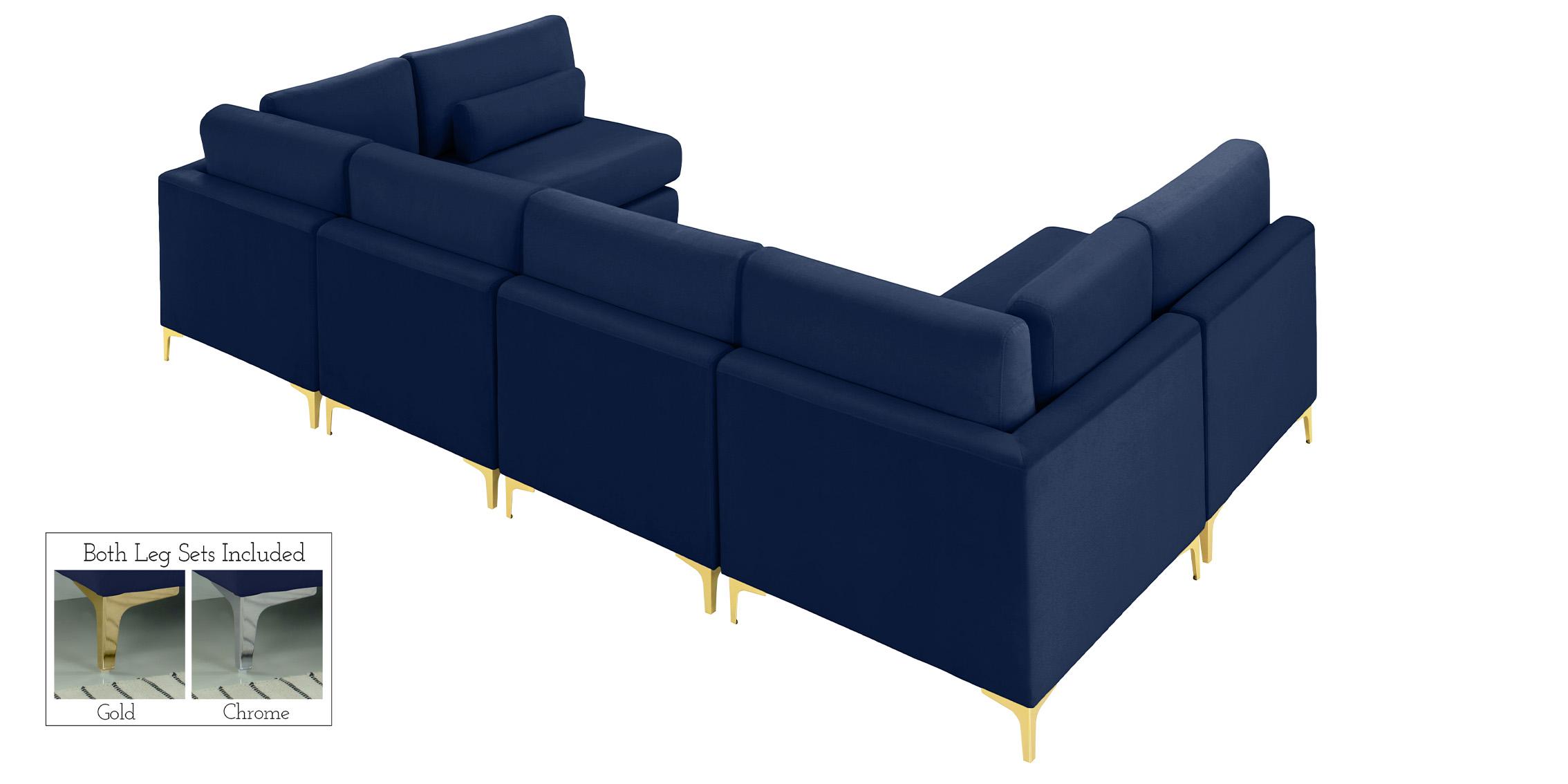 

        
Meridian Furniture JULIA 605Navy-Sec6C Modular Sectional Sofa Navy Velvet 094308263861
