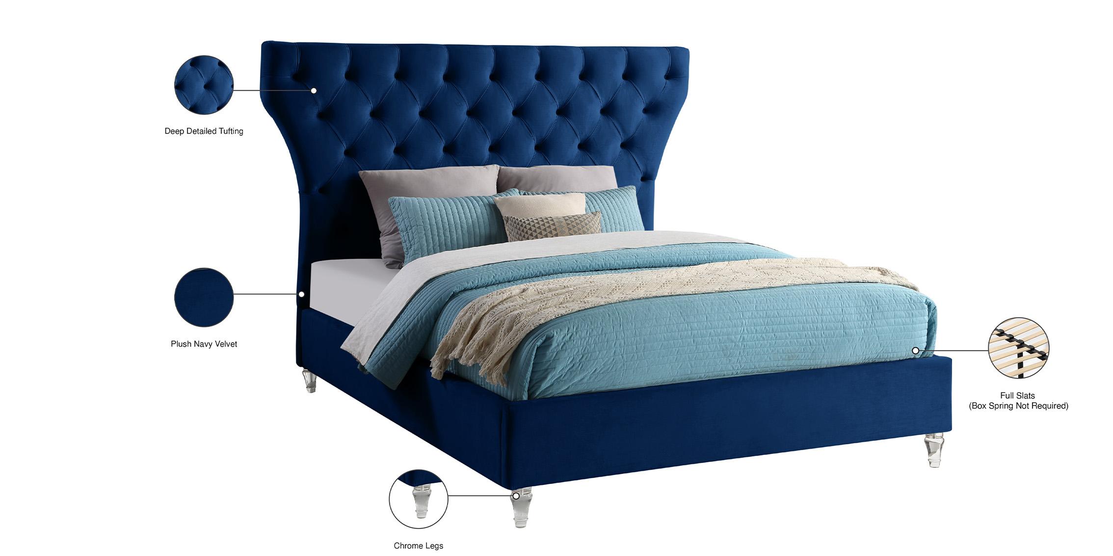 

    
KiraNavy-Q Meridian Furniture Platform Bed
