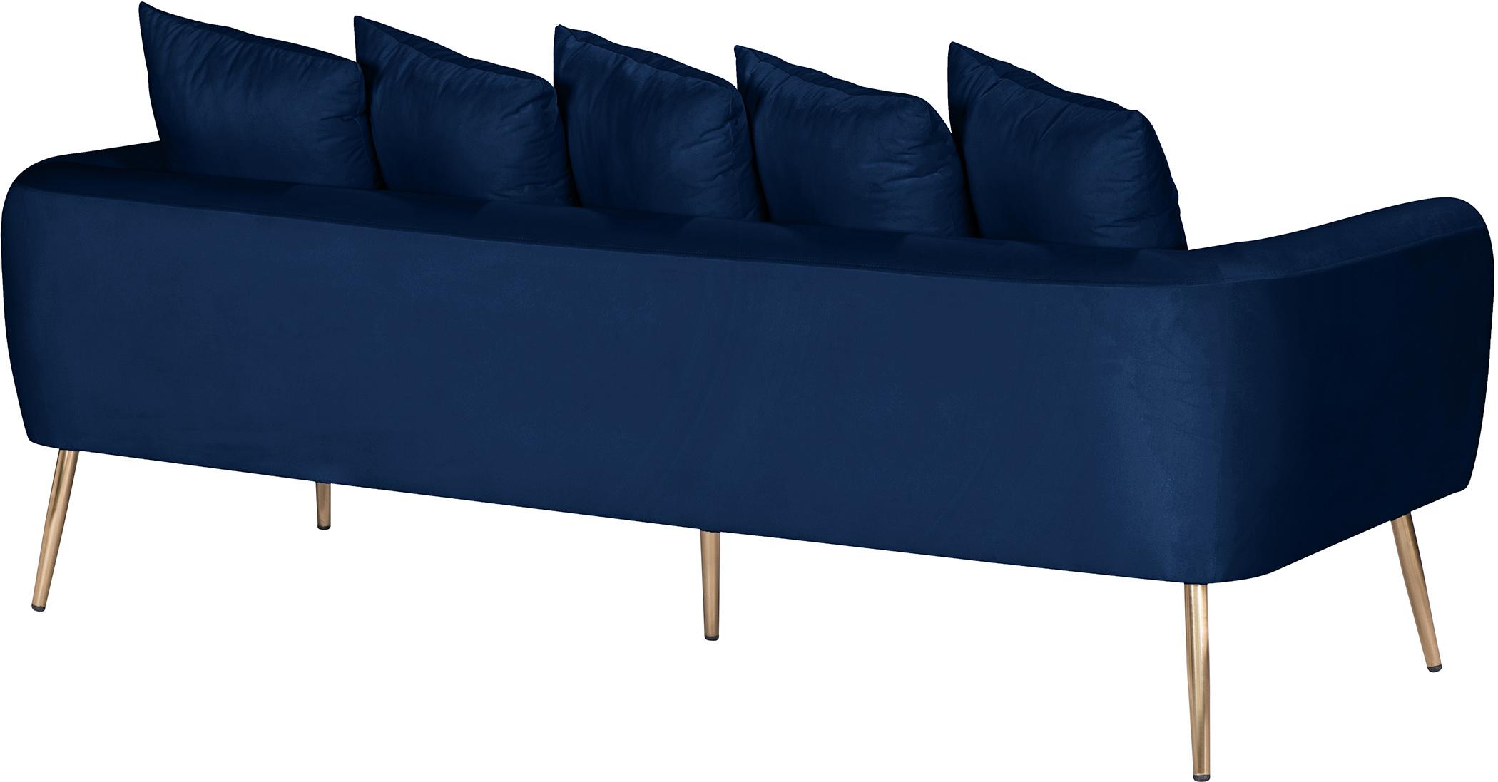 

    
639Navy-SLC NAVY Velvet Quinn Sofa Set 3Pcs MERIDIAN Contemporary Modern Mid-Century
