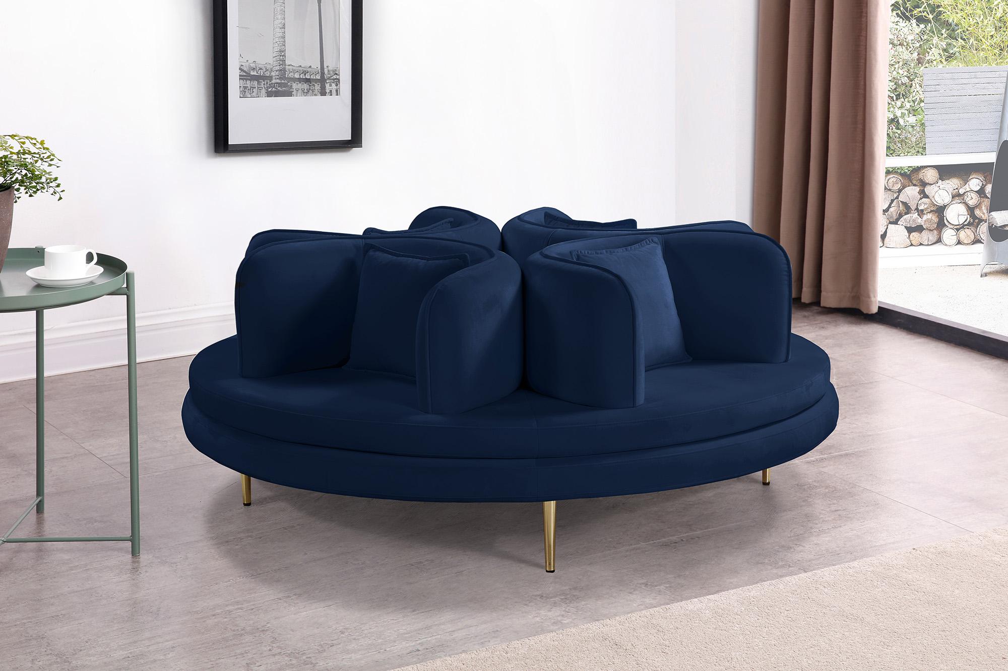 

        
Meridian Furniture CIRCLET 627Navy Round Sofa Settee Navy Velvet 753359804576
