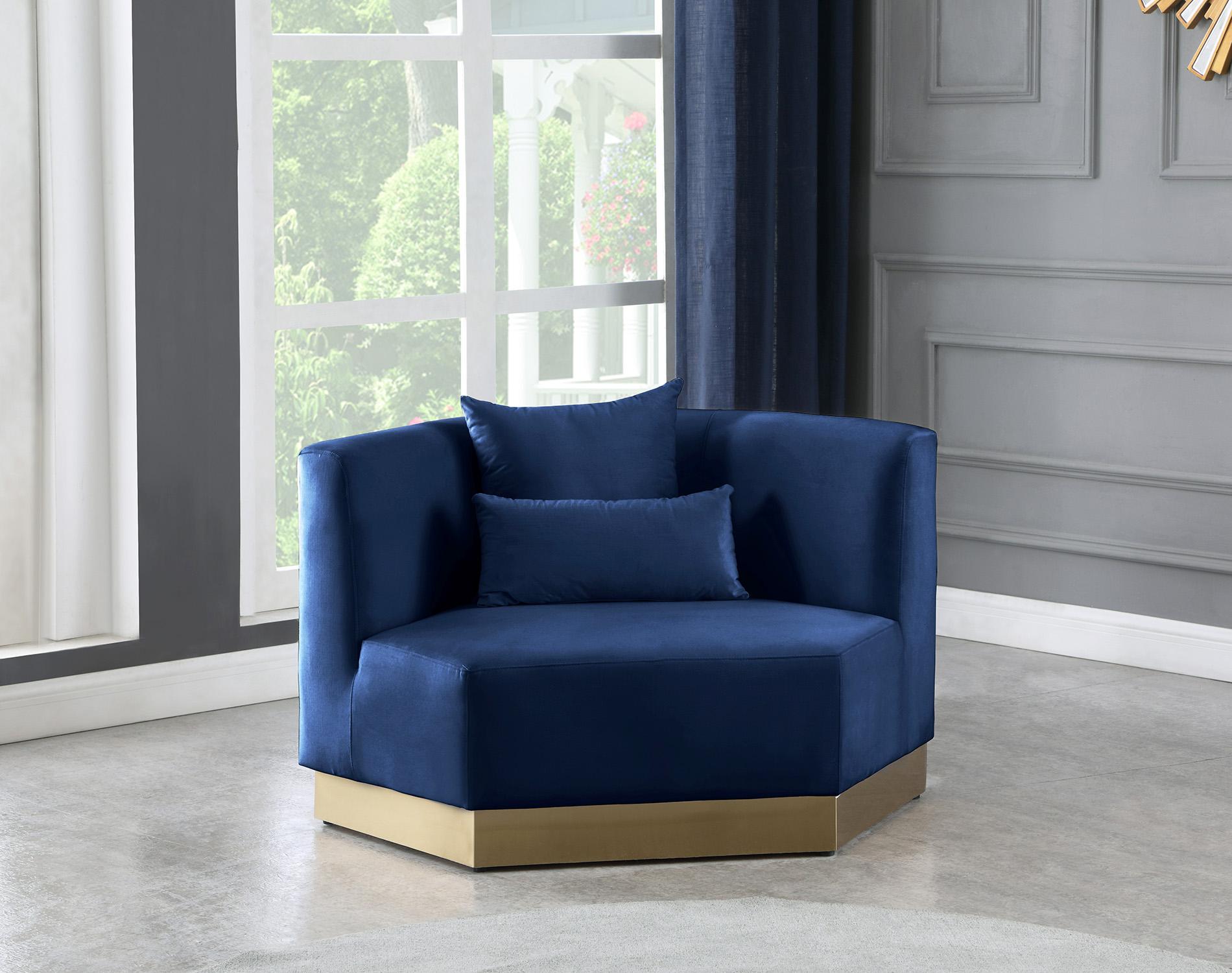 

    
 Shop  Navy Velvet Sofa Set 3Pcs MARQUIS 600Navy-S Meridian Contemporary Modern

