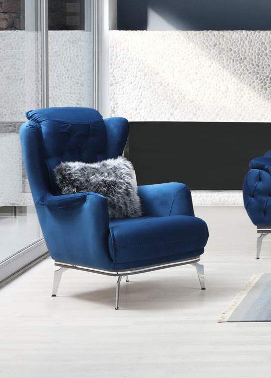 

                    
Alpha Furniture Barcelona Sofa Loveseat and Chair Set Navy Velvet Purchase 
