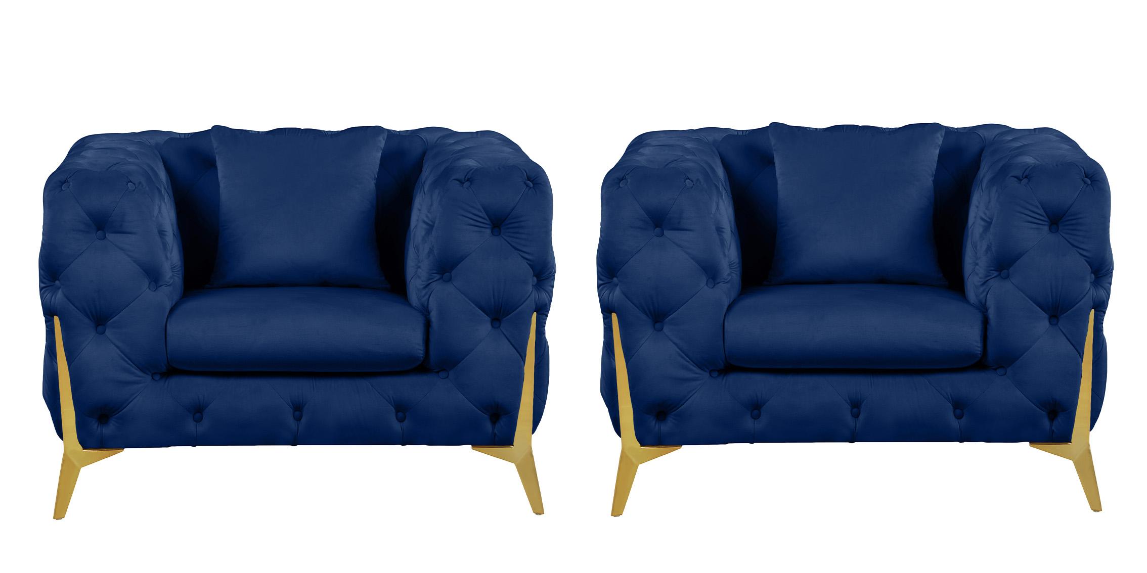 

        
Meridian Furniture KINGDOM 695Navy-Set Arm Chair Set Navy Velvet 094308258454
