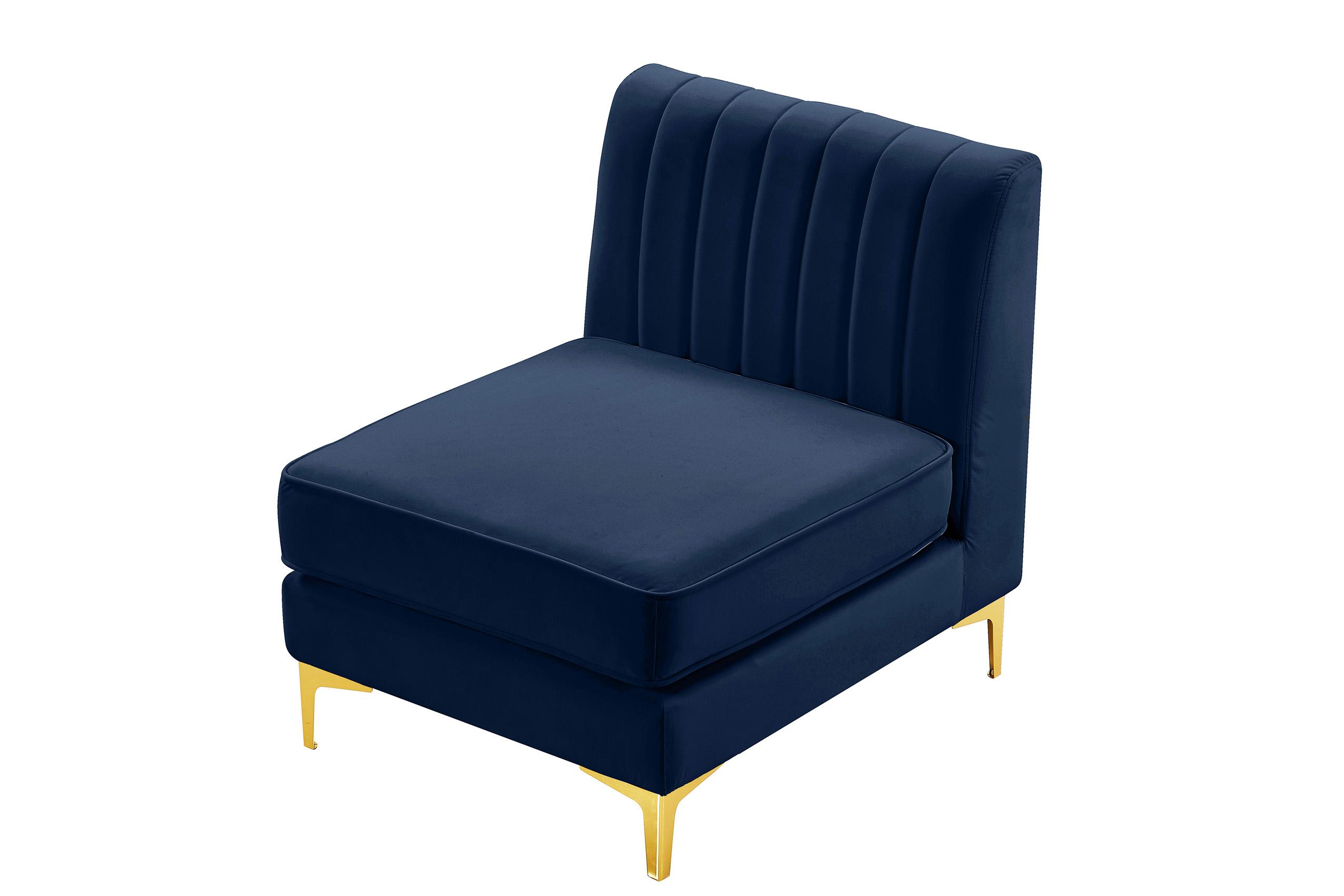 

    
Meridian Furniture ALINA 604Navy-Armless Modular Armless Chair Navy 604Navy-Armless
