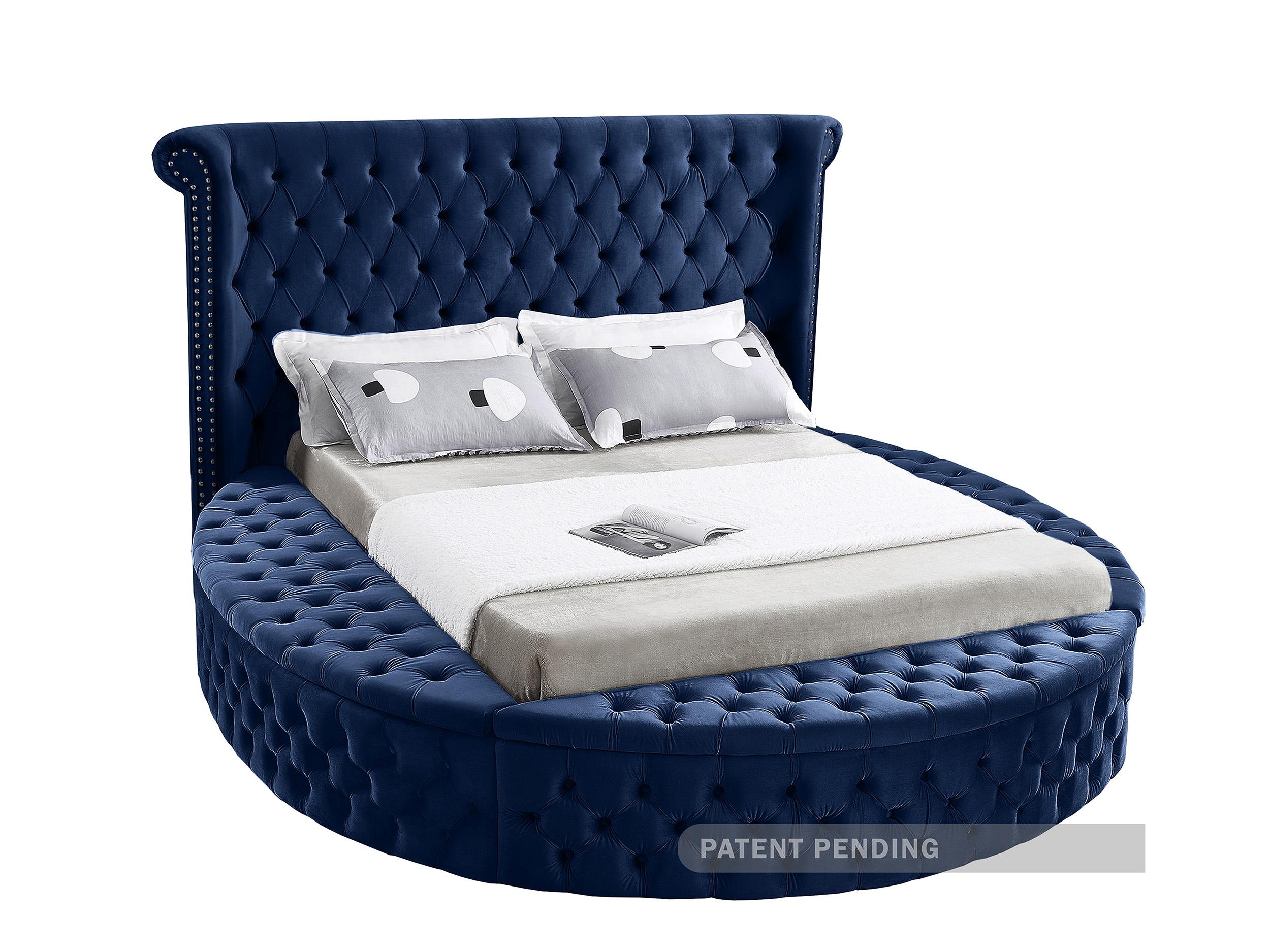 Meridian Furniture LuxusNavy-F Storage Bed