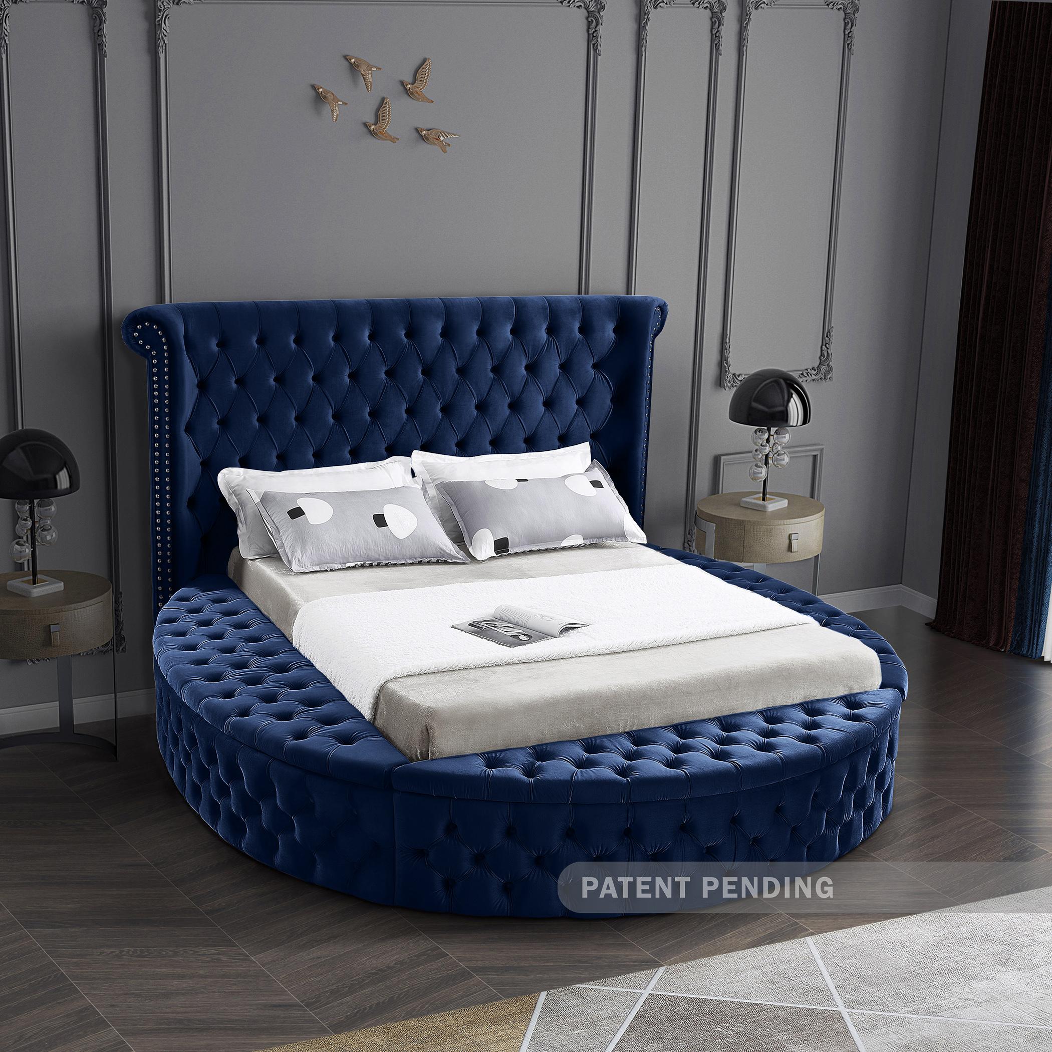 

    
LuxusNavy-F Meridian Furniture Storage Bed
