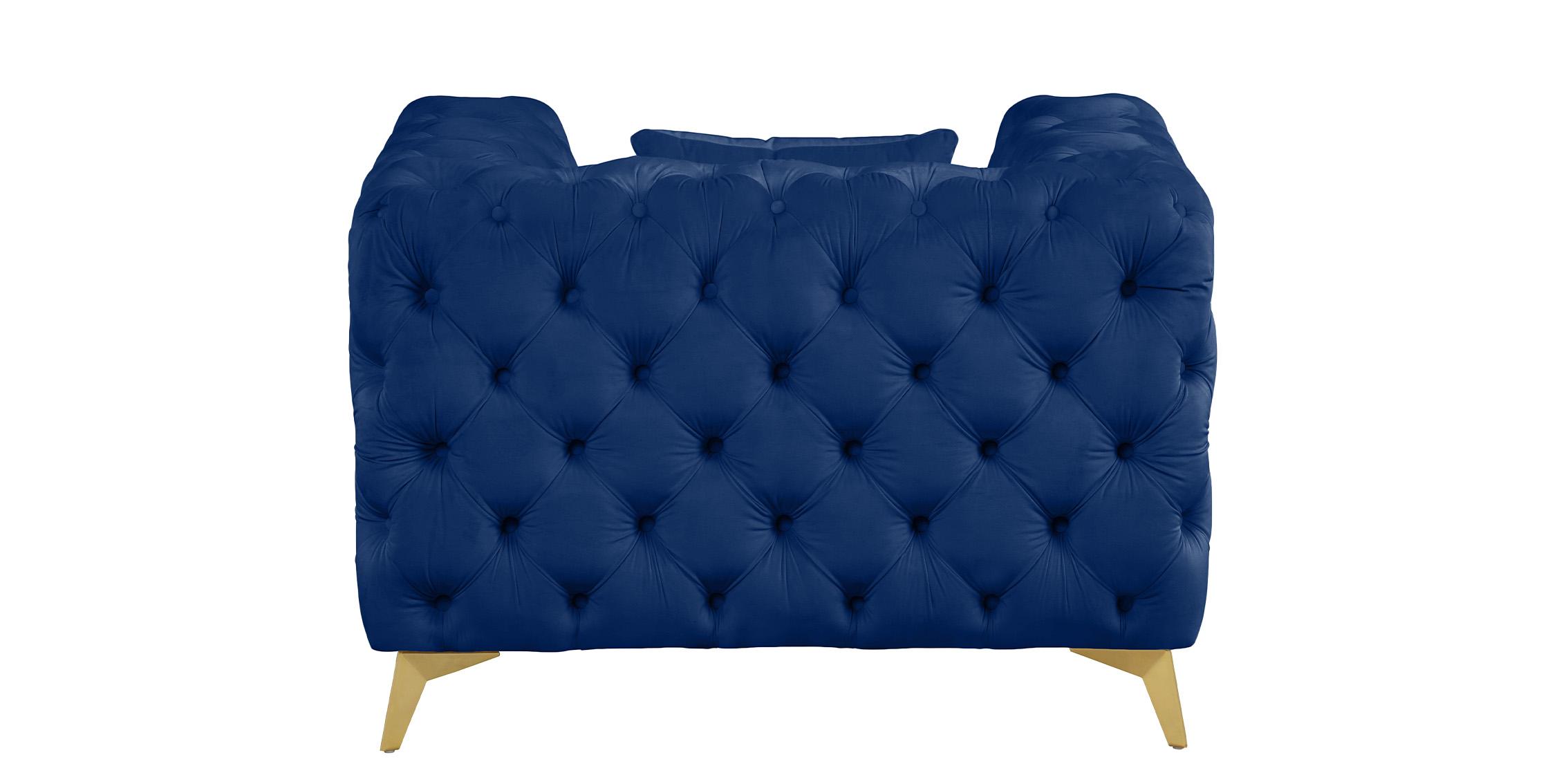 

    
 Photo  Navy Velvet Tufted Sofa Set 3Pcs KINGDOM 695Navy Meridian Contemporary Modern
