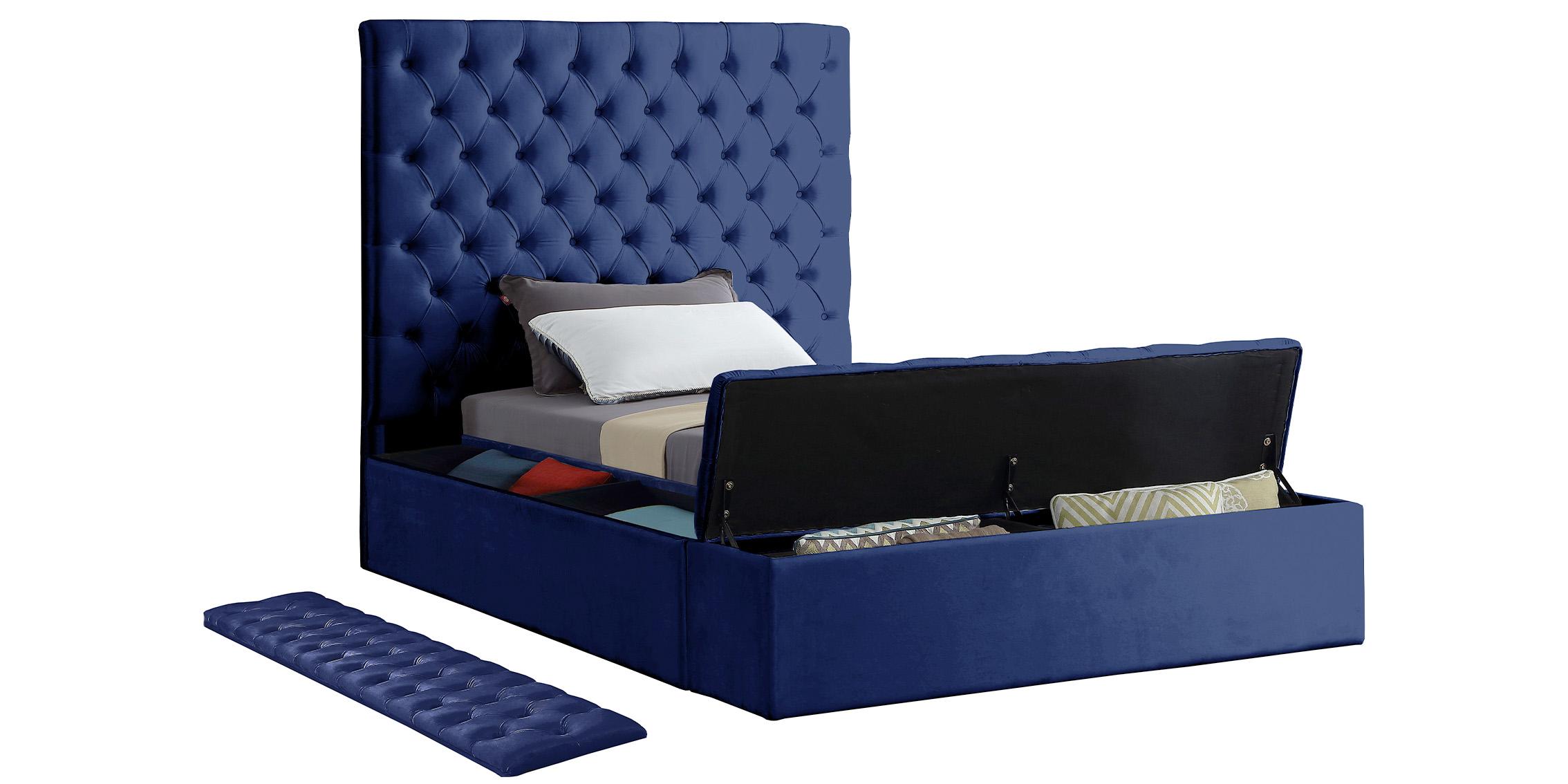 

        
Meridian Furniture BLISS Navy-T Storage Bed Navy blue Velvet 704831402100
