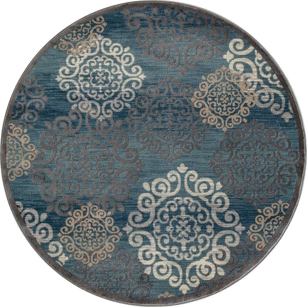 

    
Newcastle Day Dreaming Blue 5 ft. 3 in. Round Area Rug by Art Carpet
