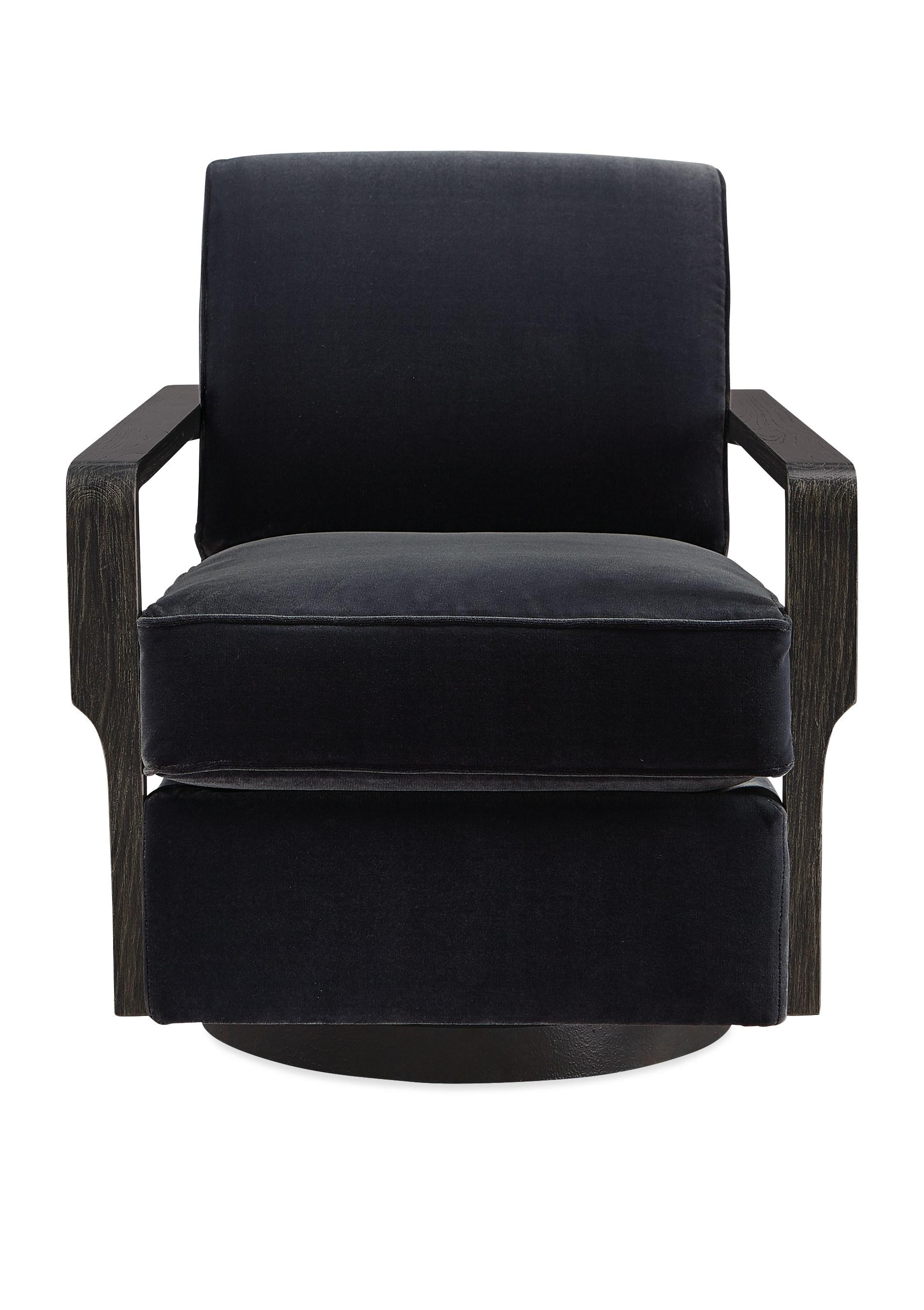 

    
Night Blue Velvet Cerused Oak Swivel Chair REWIND CHAIR by Caracole
