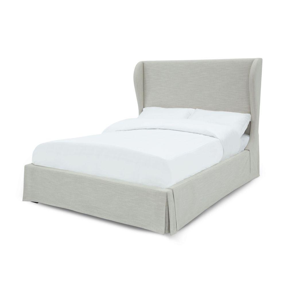 

    
Oatmeal Linen Blend Fabric CAL King Platform Bed JULIETTE HERA by Modus Furniture

